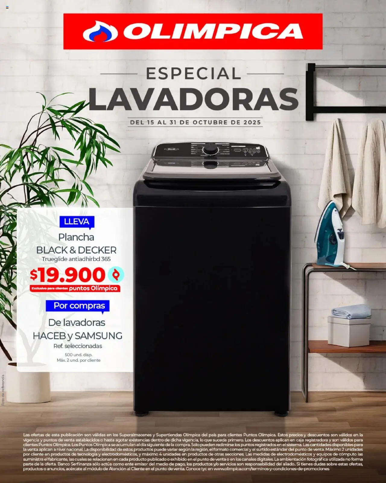 Olímpica revista - valida desde el 15.10.2025 | Página: 1 | Productos: Plancha, Banco, Sobre, Caja