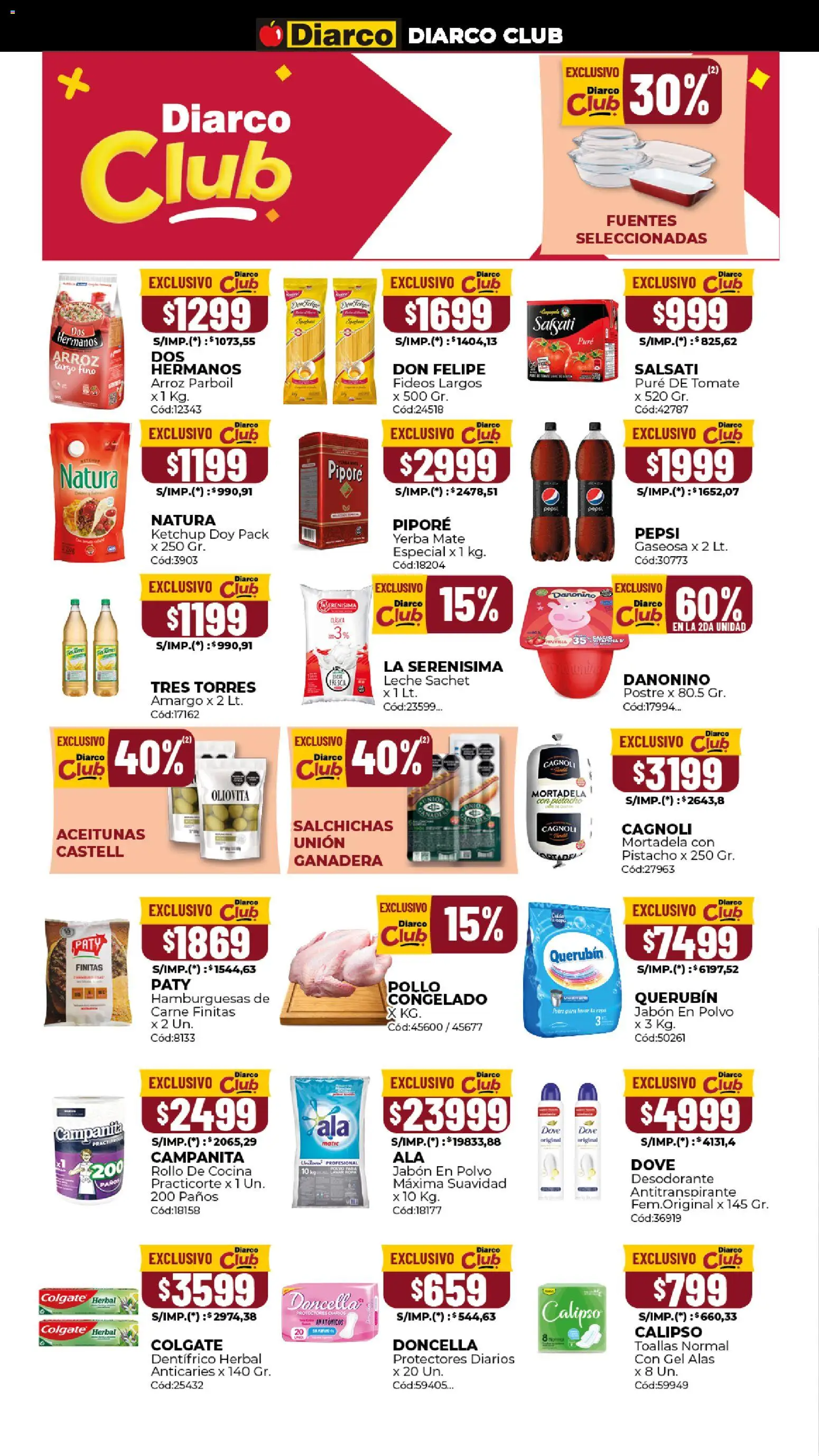 Diarco ofertas │ válido desde el 05.01.2026 | Página: 8 | Productos: Cocina, Mortadela, Gaseosa, Pure de Tomate