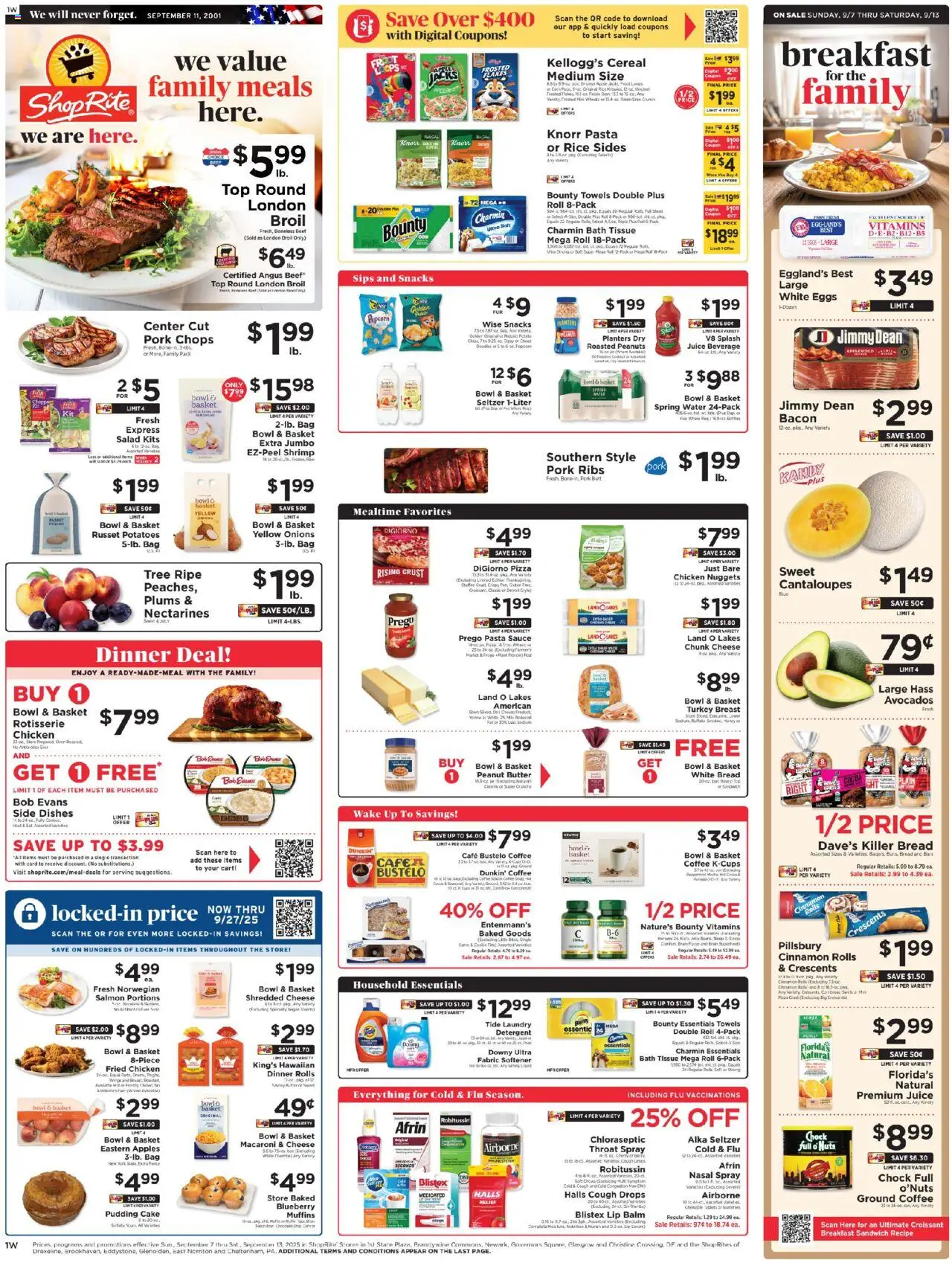 ShopRite Weekly Ad - DE - valid from 07.09.2025 | Page: 2 | Products: Pork, Fabric softener, Detergent, Sheet