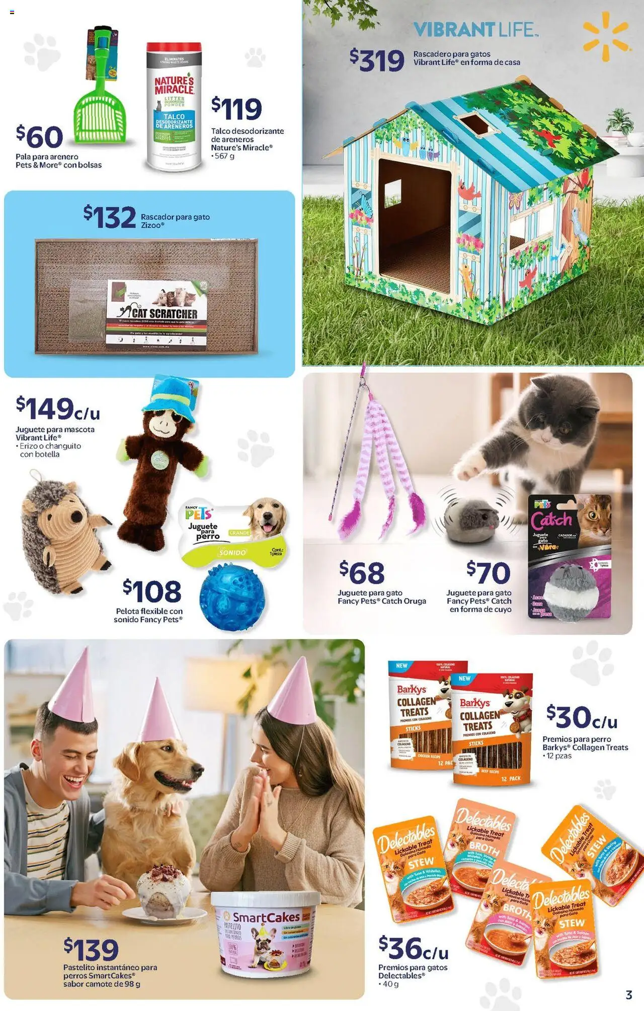 Nuevas ofertas de Walmart válidas en toda la República Mexicana desde el 28.07.2025. ¡Encuentra las mejores ofertas en Walmart - Catálogo Mascotas! | Página: 3 | Productos: Pera, Pelota, Pala, Flexible