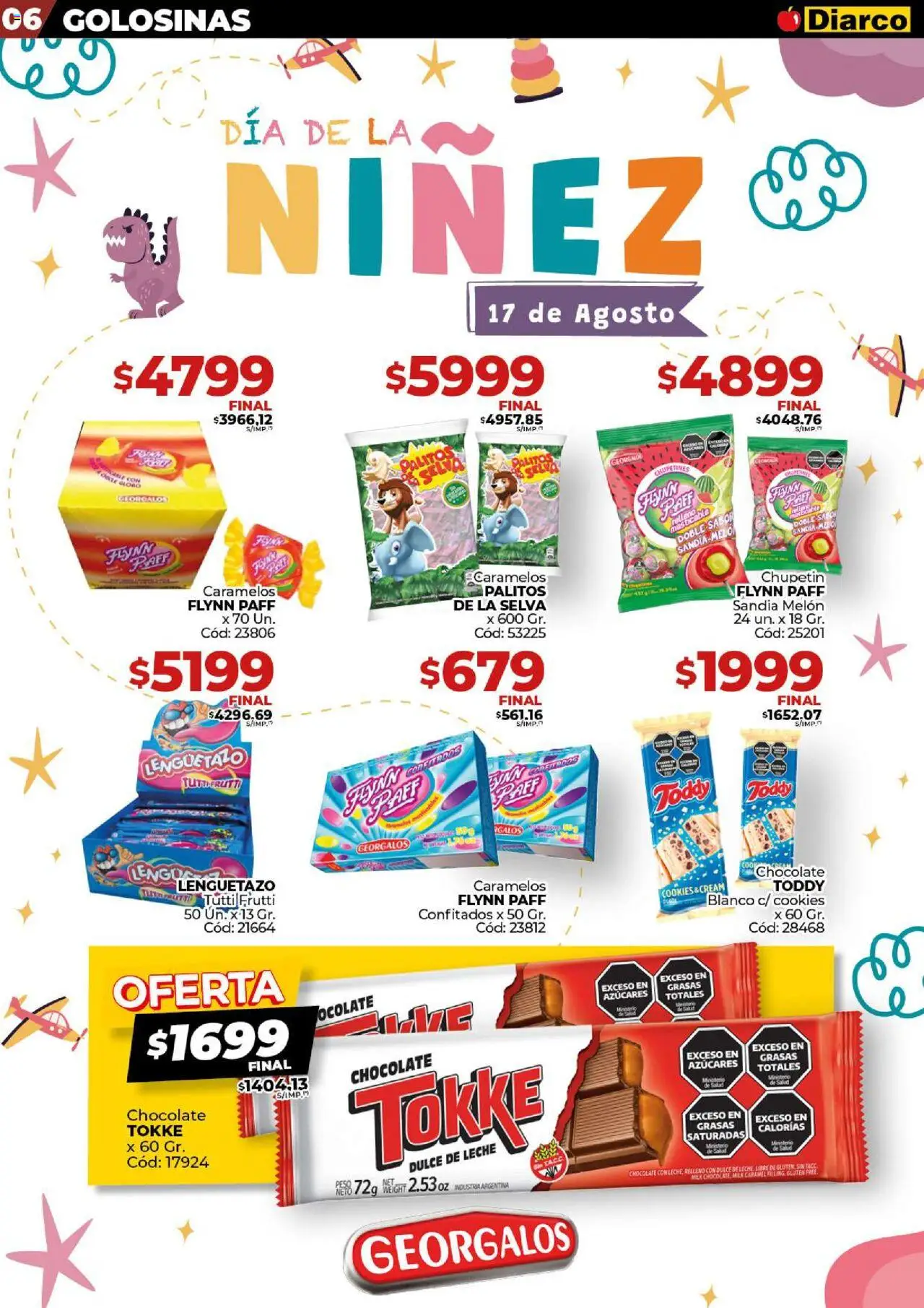 Diarco ofertas │ válido desde el 11.08.2025 | Página: 6 | Productos: Sandía, Melón, Chocolate, Golosinas