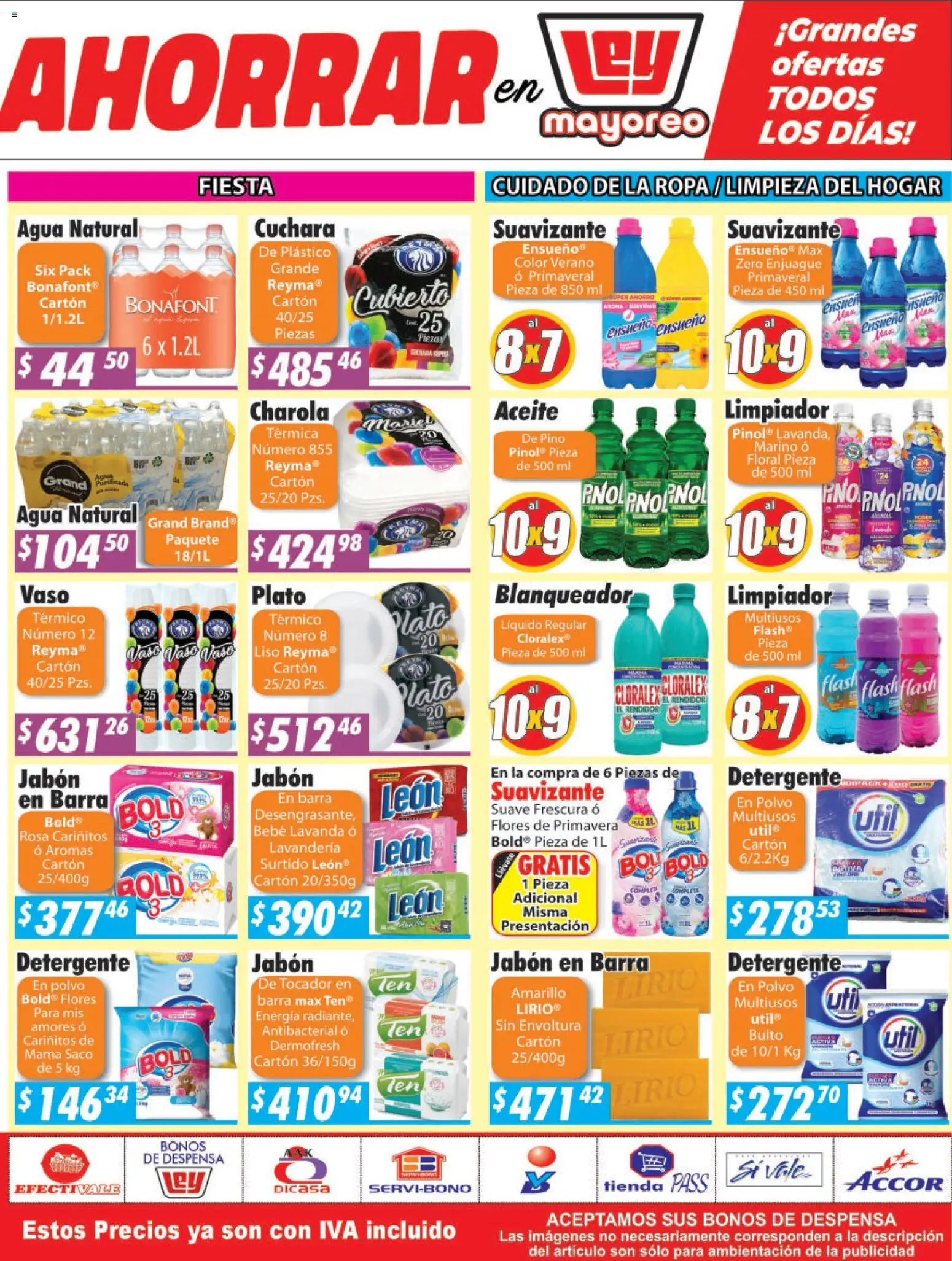 Nuevas ofertas de Casa Ley válidas en toda la República Mexicana desde el 26.01.2026. ¡Encuentra las mejores ofertas en Casa Ley folleto Nogales! | Página: 4 | Productos: Aceite, Suavizante, Polvo, Jabón
