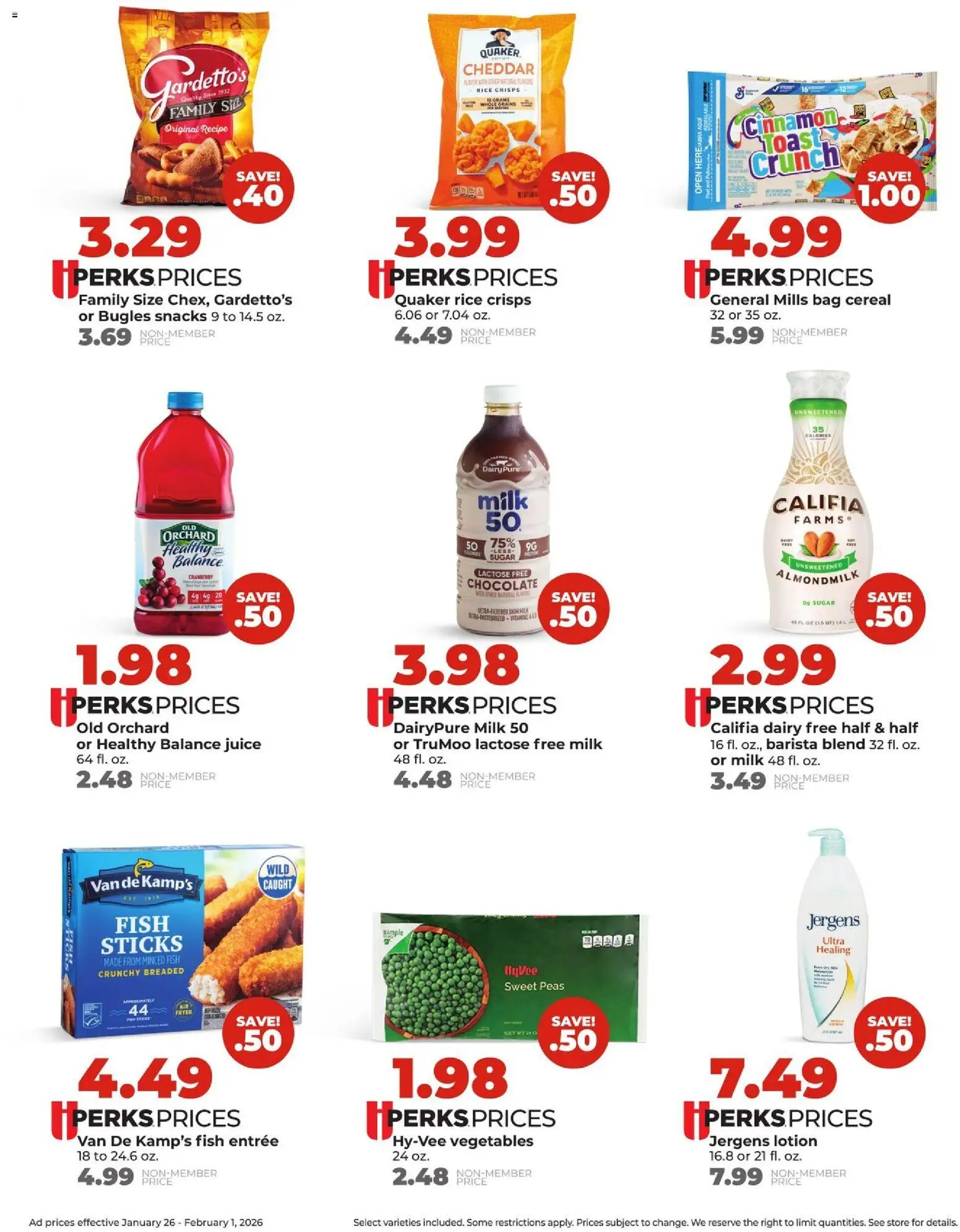 HyVee Weekly Ad - valid from 26.01.2026 | Page: 4 | Products: Fryer, Vegetables, Sugar, Bag