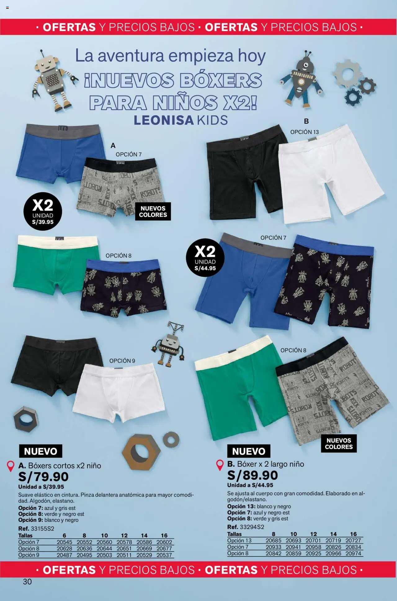 Catálogo Leonisa válido desde 04.08.2025 | Página: 30 | Productos: Boxers, Robot