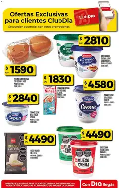 Vista previa Supermercado DIA Ofertas válido desde el 01.04.2026 | Página: 40 | Productos: Crema de leche, Queso crema, Leche, Crema