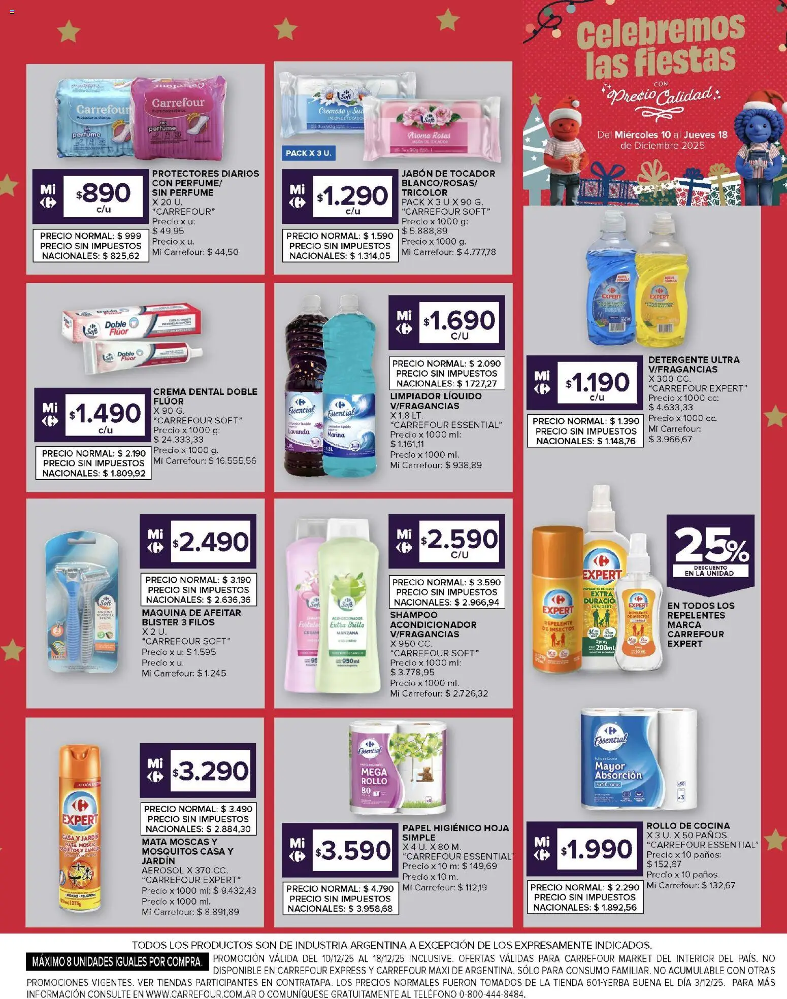 Carrefour Market catálogo │ válido desde el 10.12.2025 | Página: 11 | Productos: Repelente, Maquina de afeitar, Detergente, Crema