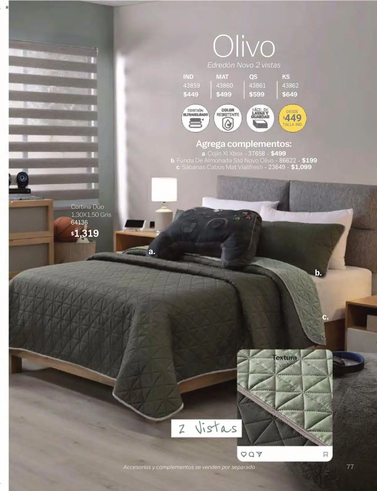 Nuevas ofertas de Vianney válidas en toda la República Mexicana desde el 24.01.2025. ¡Encuentra las mejores ofertas en Vianney catálogo Chavos! | Página: 79 | Productos: Funda, Funda de almohada, Almohada, Sabanas