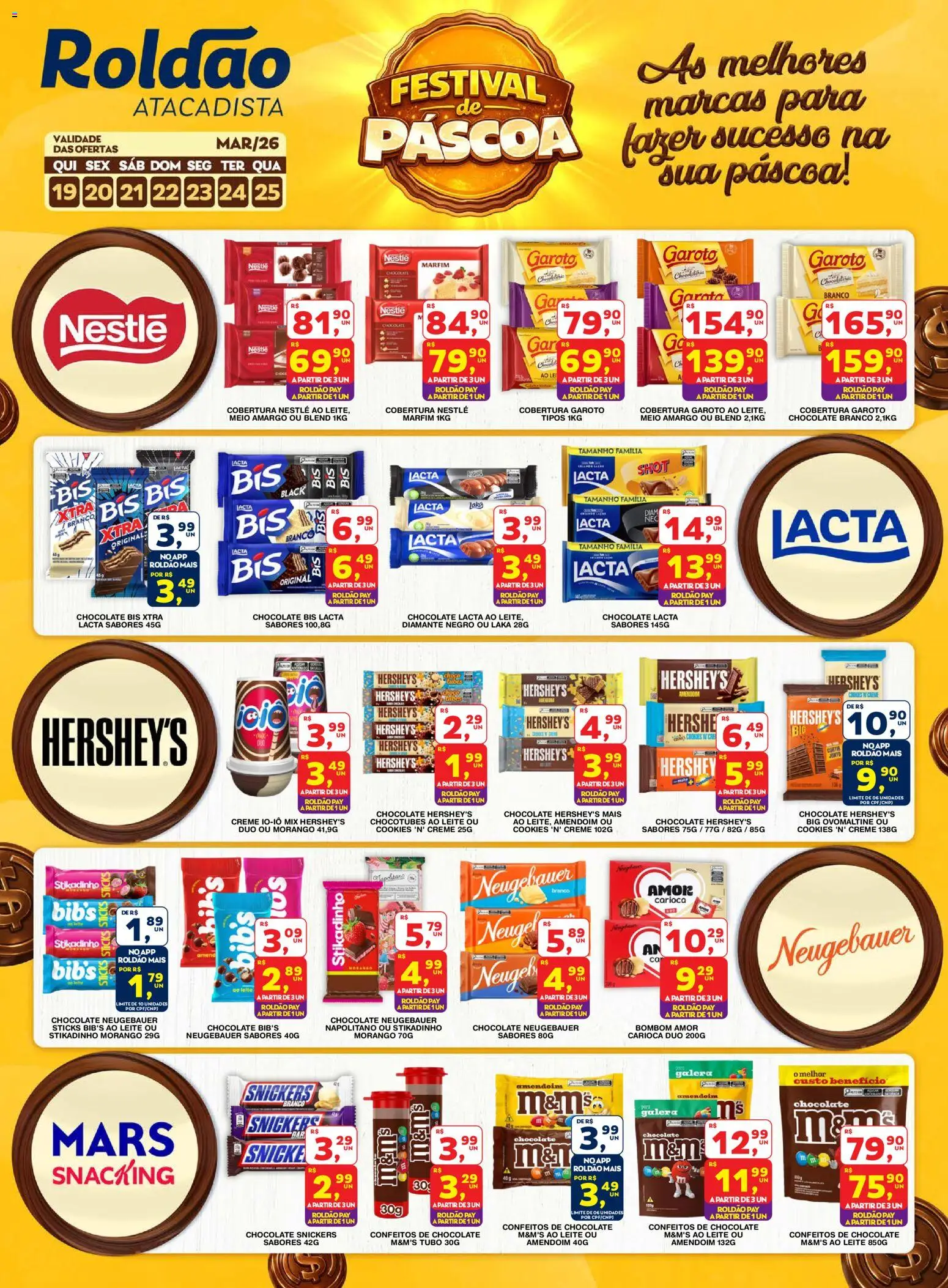 Roldão Folheto - válido de 19.03.2026 | Página: 1 | Produtos: Amendoim, Leite, Neugebauer, Bombom