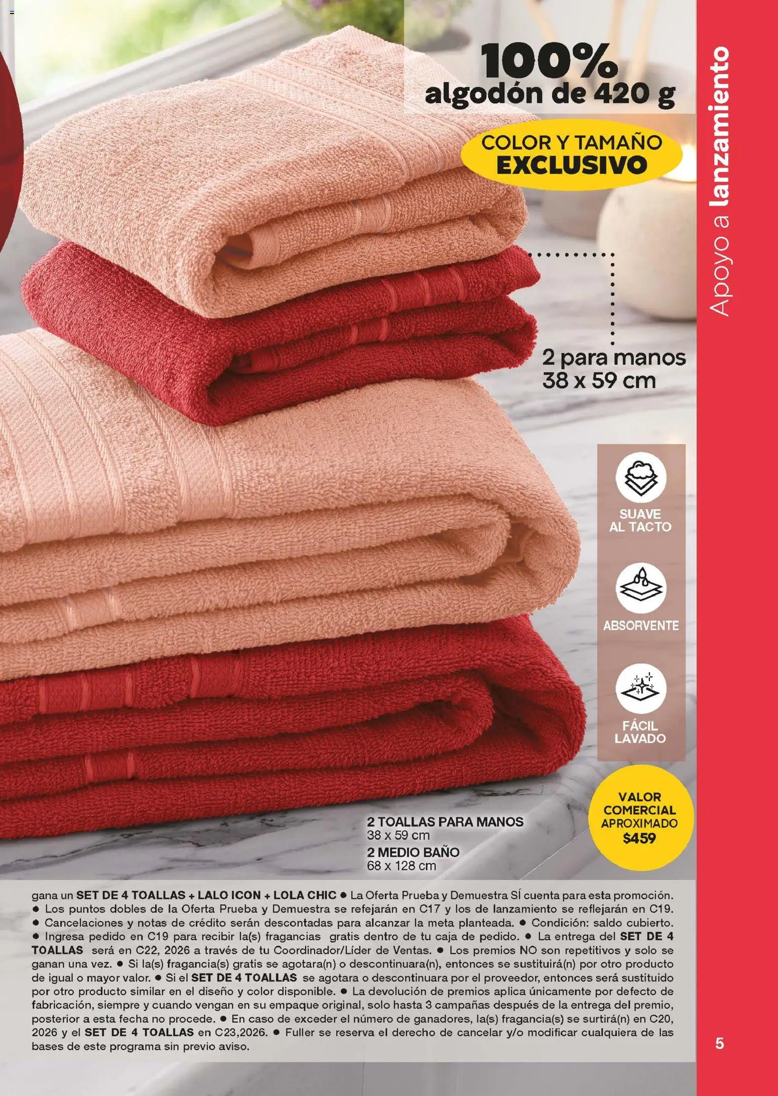 Nuevas ofertas de Fuller válidas en toda la República Mexicana desde el 24.12.2025. ¡Encuentra las mejores ofertas en Fuller Revista Gana Más C19! | Página: 5 | Productos: Algodón, Caja, Toallas, Baño