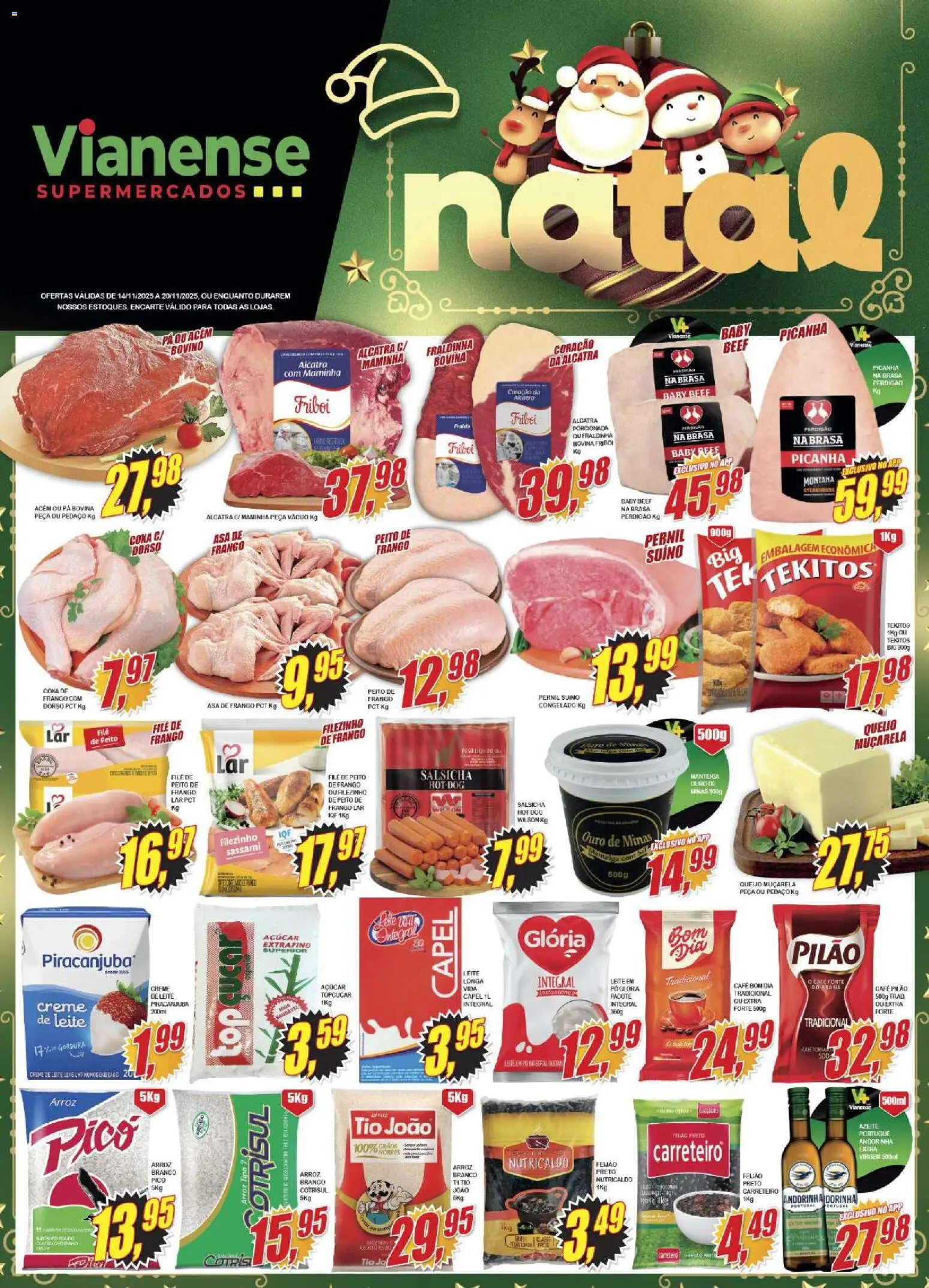 Vianense Folheto - válido de 14.11.2025 | Página: 1 | Produtos: Asa de frango, Pernil, Café, Creme