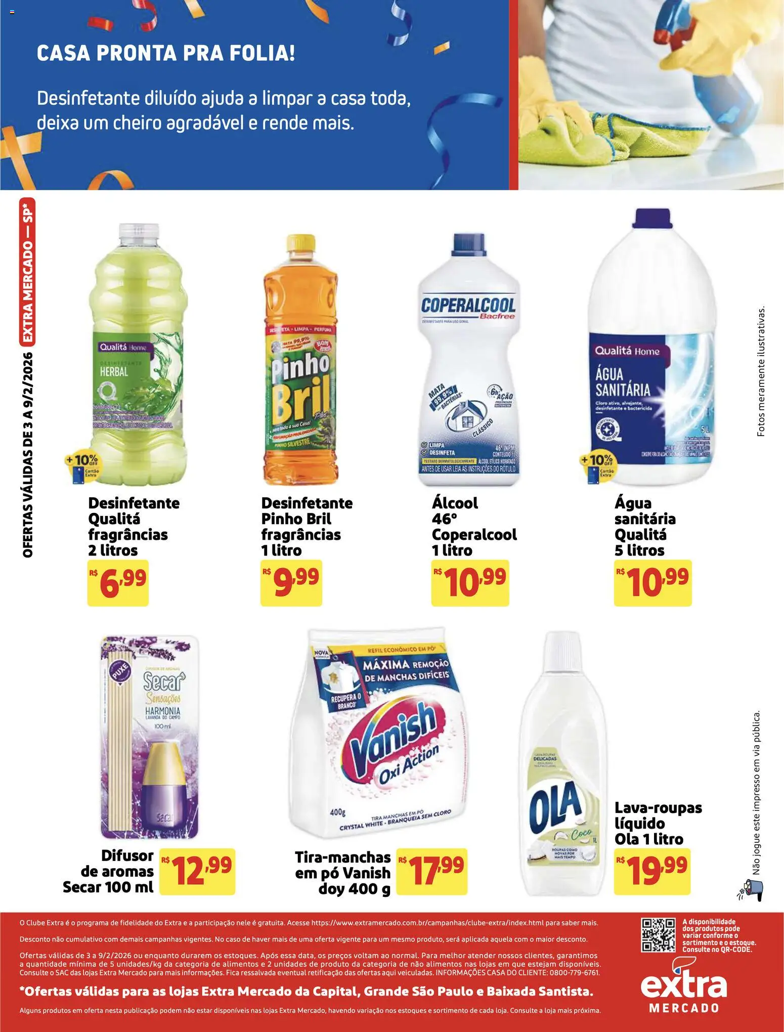 Extra Folheto - válido de 03.02.2026 | Página: 2 | Produtos: Difusor, Coco, Desinfetante, Água sanitária