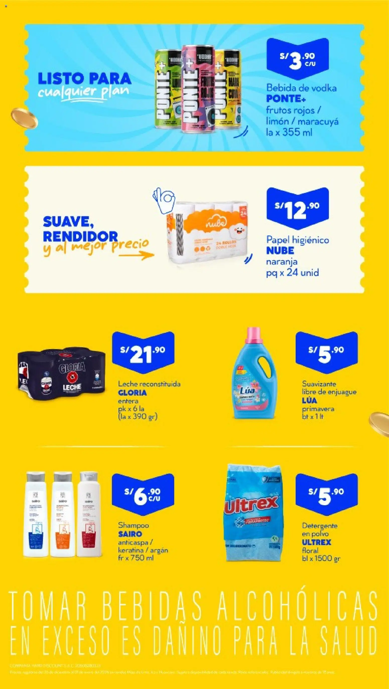 Catálogo Mass válido desde 26.12.2025 | Página: 2 | Productos: Shampoo, Detergente, Leche, Vodka