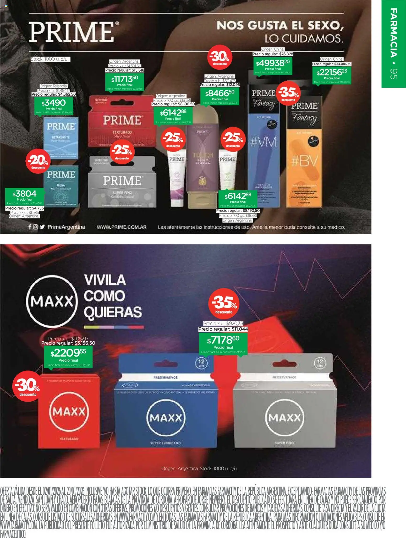 Farmacity catálogo │ válido desde el 02.01.2026 | Página: 95 | Productos: Preservativos
