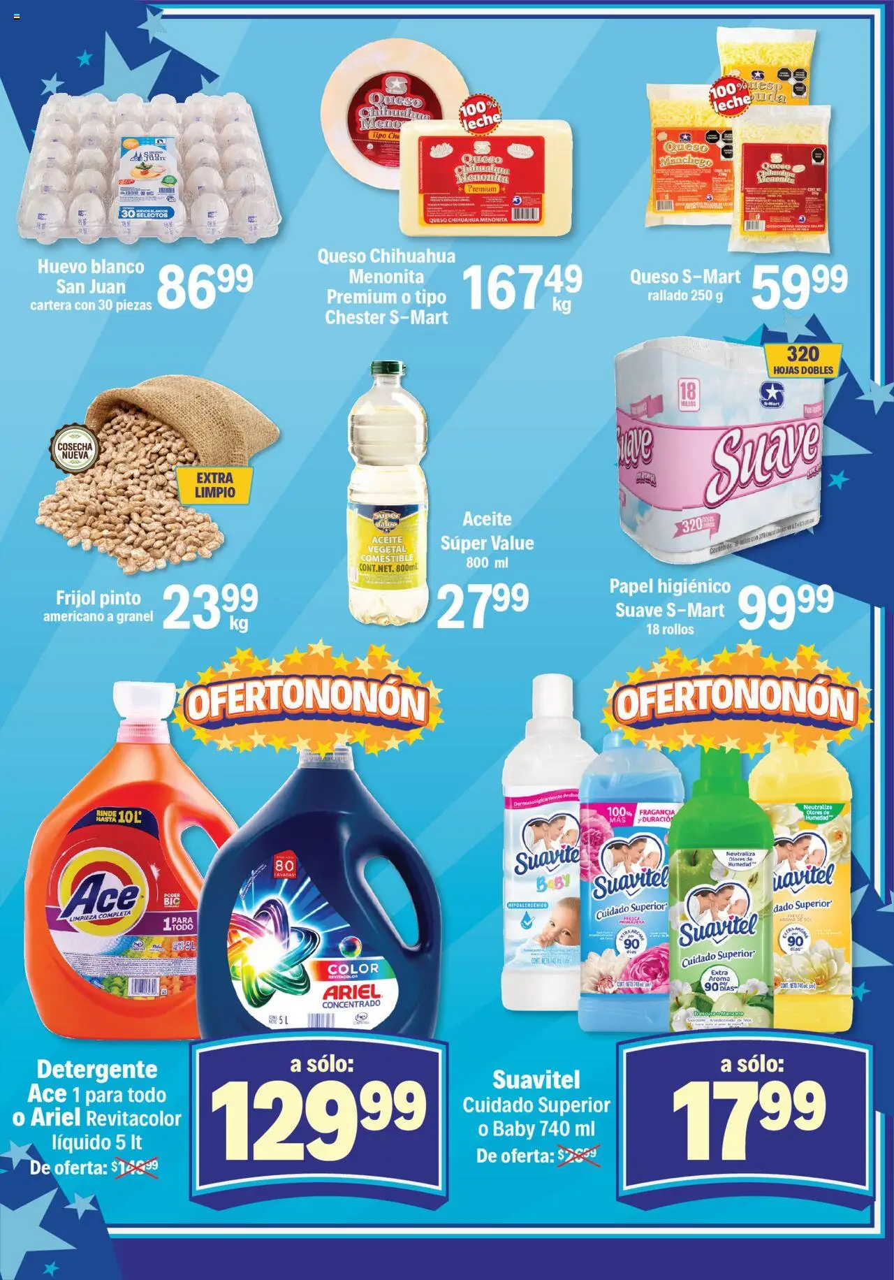 Nuevas ofertas de S-Mart válidas en toda la República Mexicana desde el 03.10.2025. ¡Encuentra las mejores ofertas en S-Mart - Folleto - Juarez! | Página: 3 | Productos: Detergente, Leche, Papel higiénico, Acondicionador