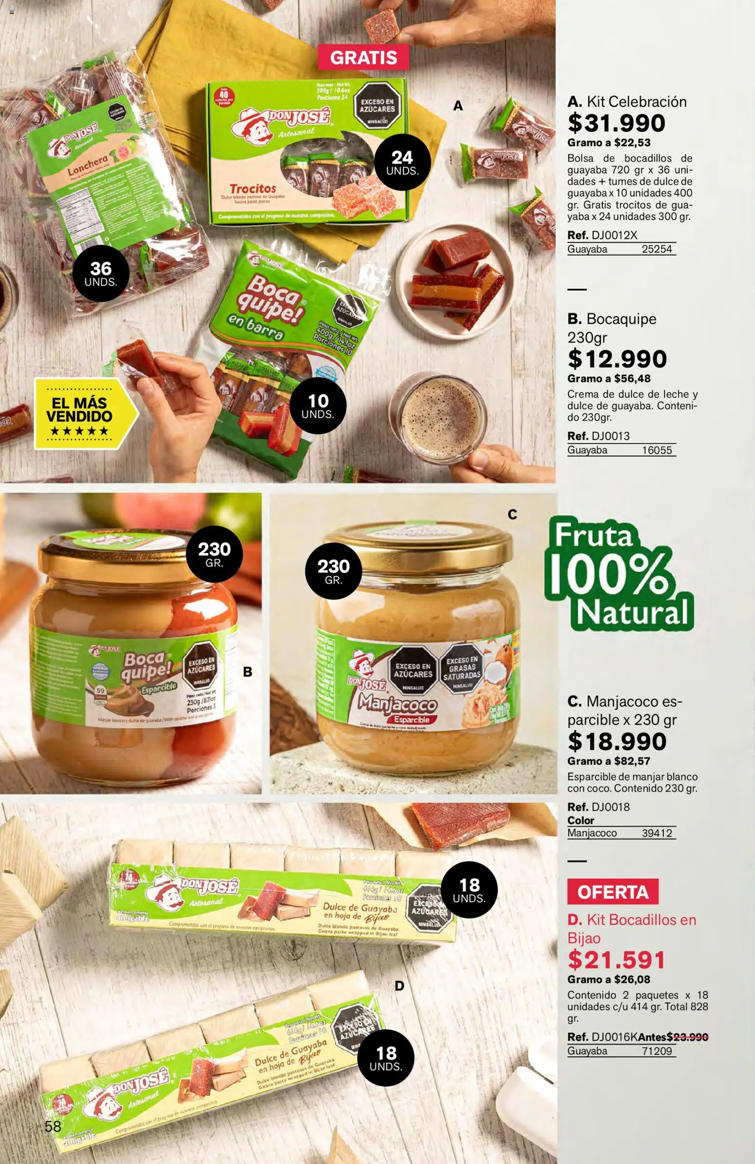 Leonisa revista - valida desde el 16.03.2026 | Página: 58 | Productos: Guayaba, Bolsa, Peso, Leche