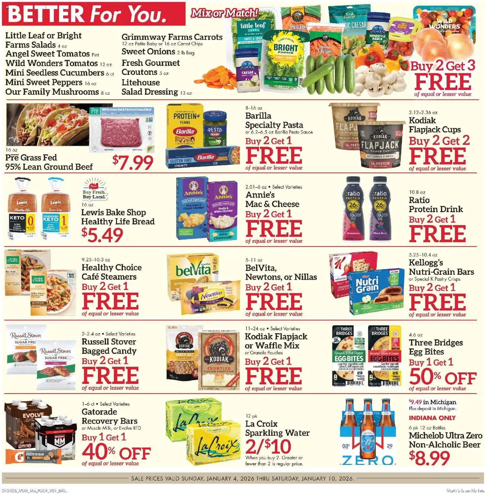 Martin’s Weekly Ad - valid from 04.01.2026 | Page: 4 | Products: Mushrooms, Cheese, Eggs, Chips
