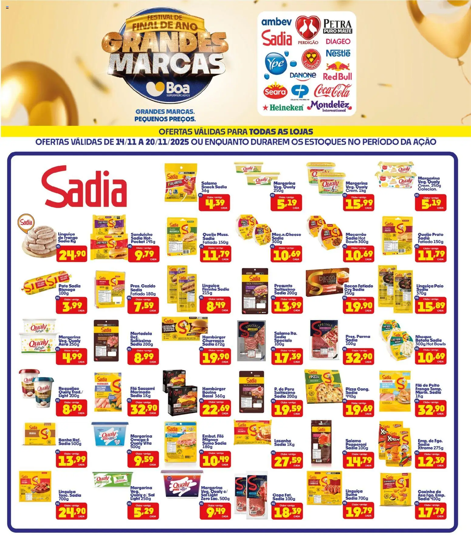 Boa Supermercados Folheto - válido de 14.11.2025 | Página: 1 | Produtos: Linguiça, Batata, Sal, Requeijão