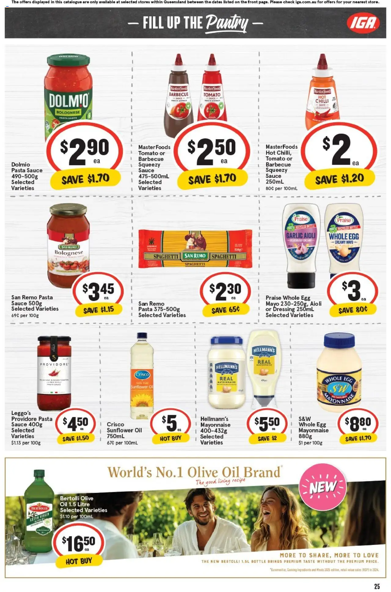 IGA catalogue - valid from 22.10.2025 | Page: 24 | Products: Oil, Olive oil, Mayonnaise, Sauce