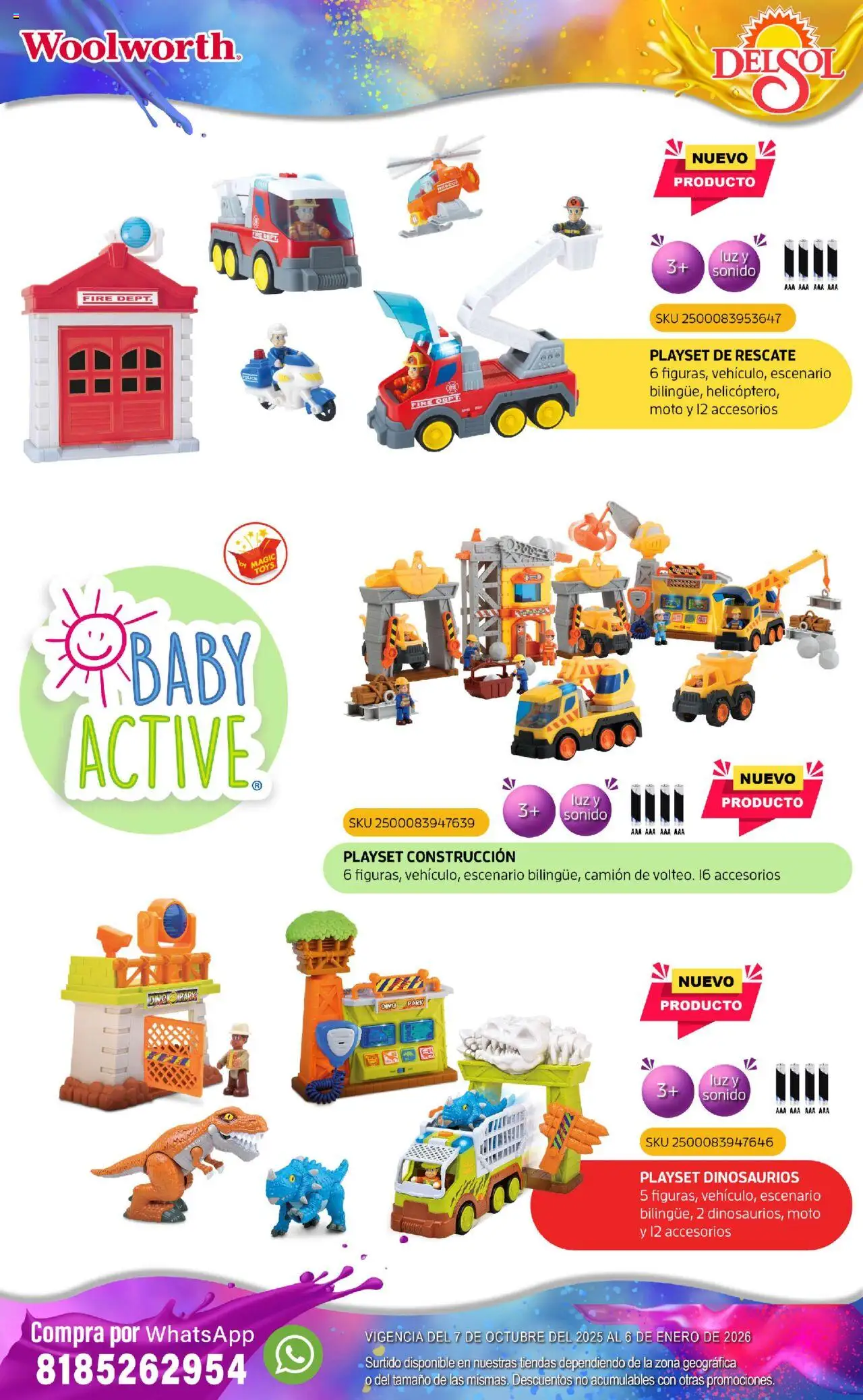 Nuevas ofertas de Del Sol y Woolworth válidas en toda la República Mexicana desde el 07.10.2025. ¡Encuentra las mejores ofertas en Del Sol y Woolworth - Catálogo Castillo Del Juguete! | Página: 14