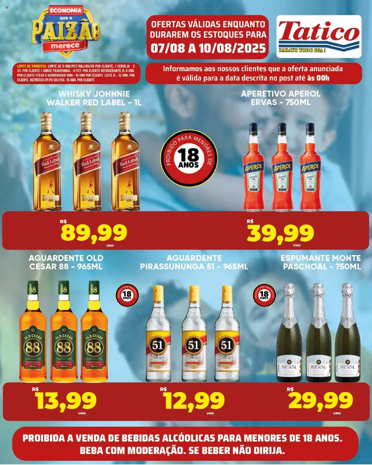 Tatico Folheto - válido de 07.08.2025 | Página: 21 | Produtos: Leite, Cerveja, Arroz, Hambúrguer