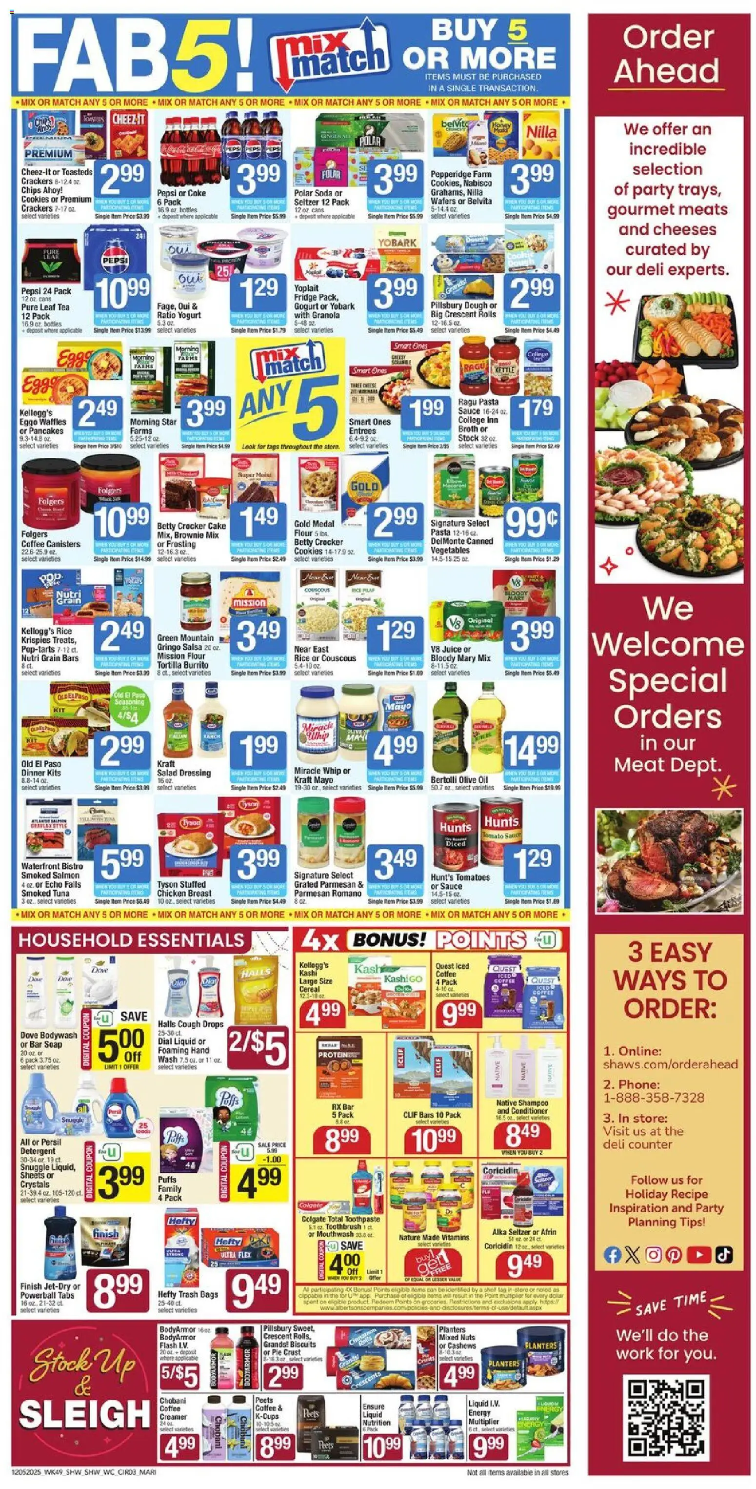 Shaw's Weekly Ad - RI - valid from 05.12.2025 | Page: 3 | Products: Coffee, Rice, Chips, Bar Soap