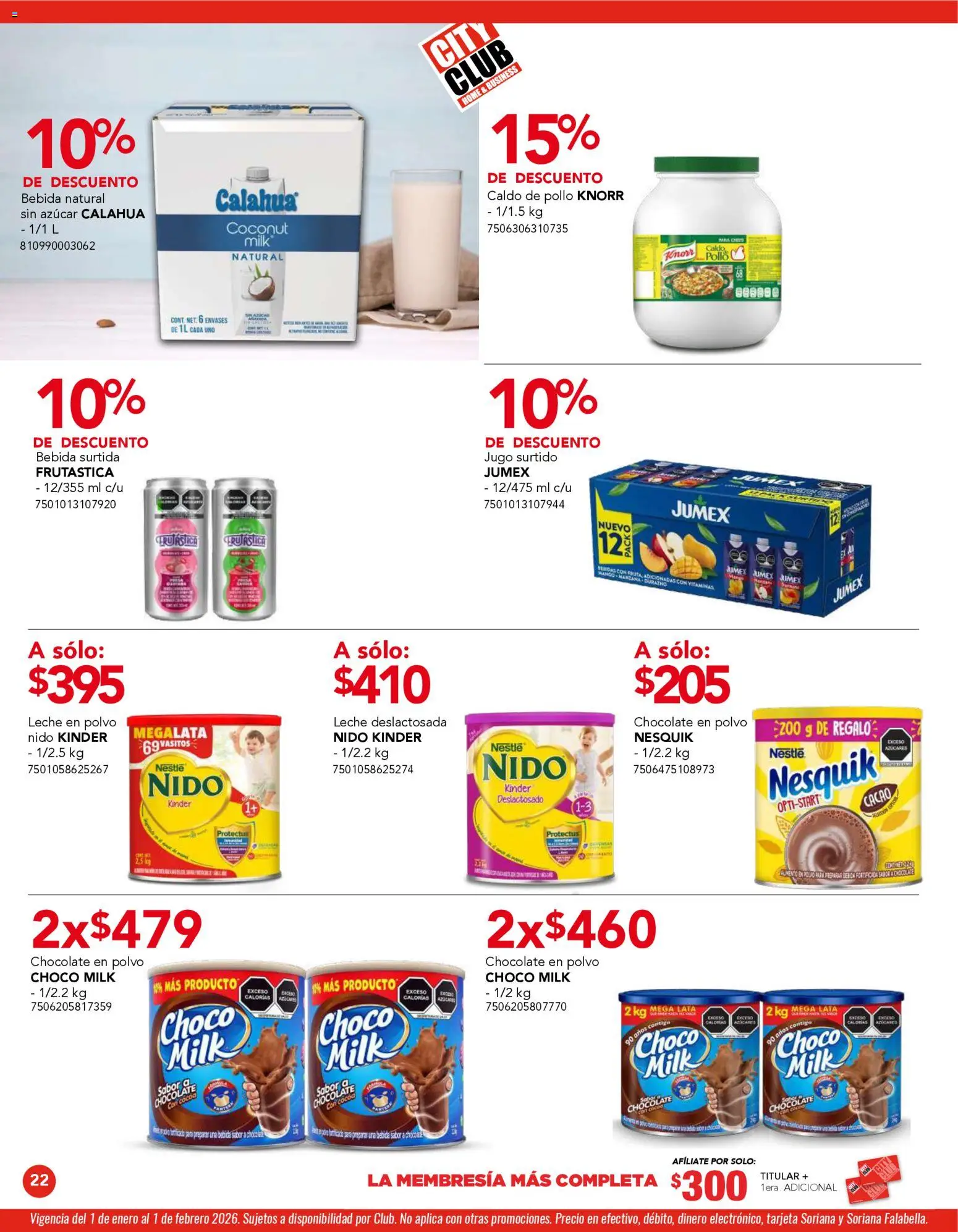 Nuevas ofertas de City Club válidas en toda la República Mexicana desde el 01.01.2026. ¡Encuentra las mejores ofertas en City Club catálogo! | Página: 22