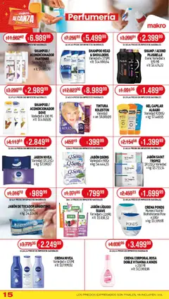 Makro ofertas │ válido desde el 14.08.2025 | Página: 15 | Productos: Shampoo, Acondicionador, Jabón, Té