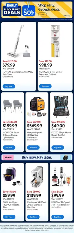 Preview of Walmart Black Friday Flyer from shop Walmart valid from 06.11.2025