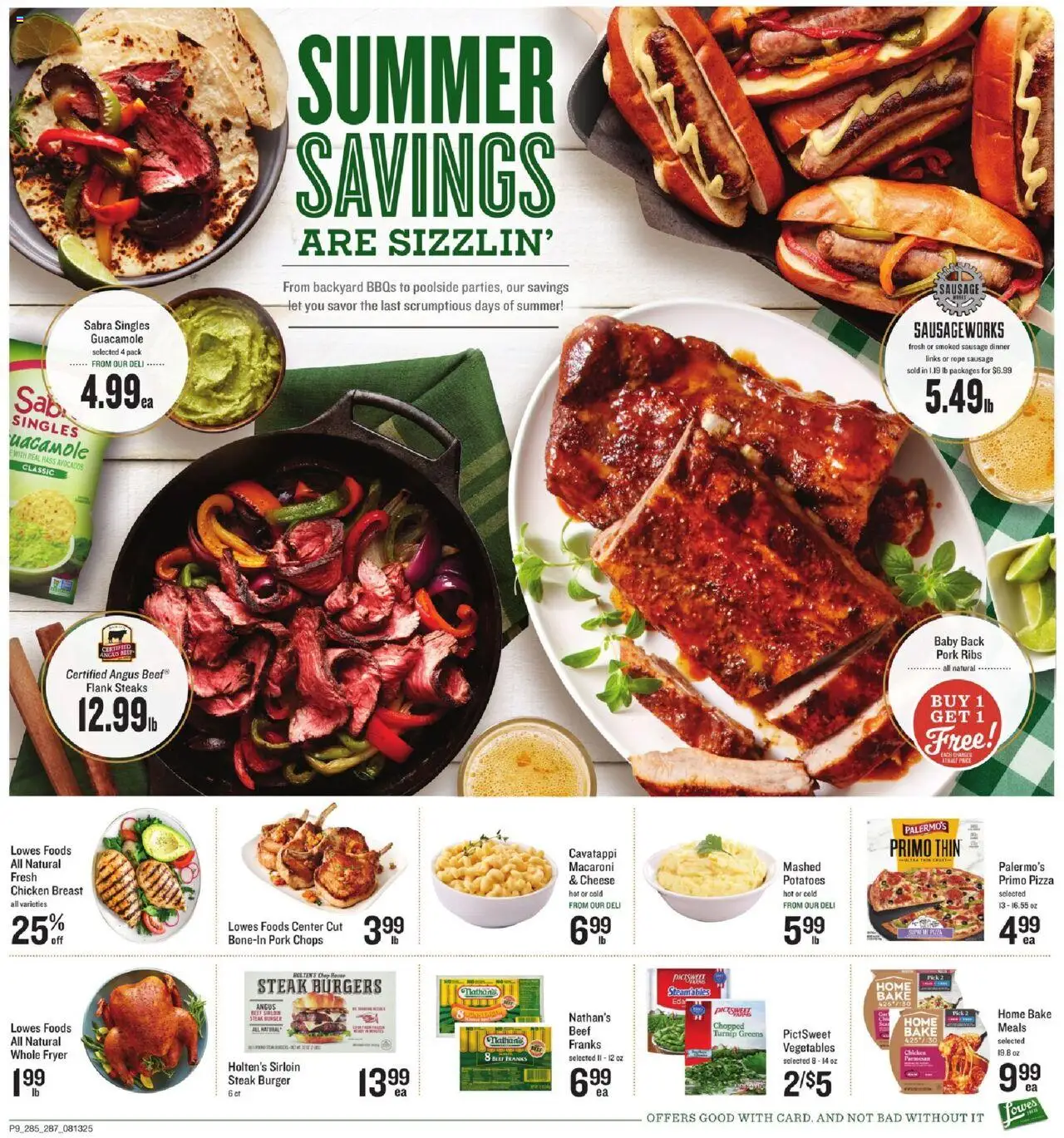 Lowes Foods Weekly Ad - NC - valid from 13.08.2025 | Page: 14 | Products: Cheese, Pork, Sausage, Greens
