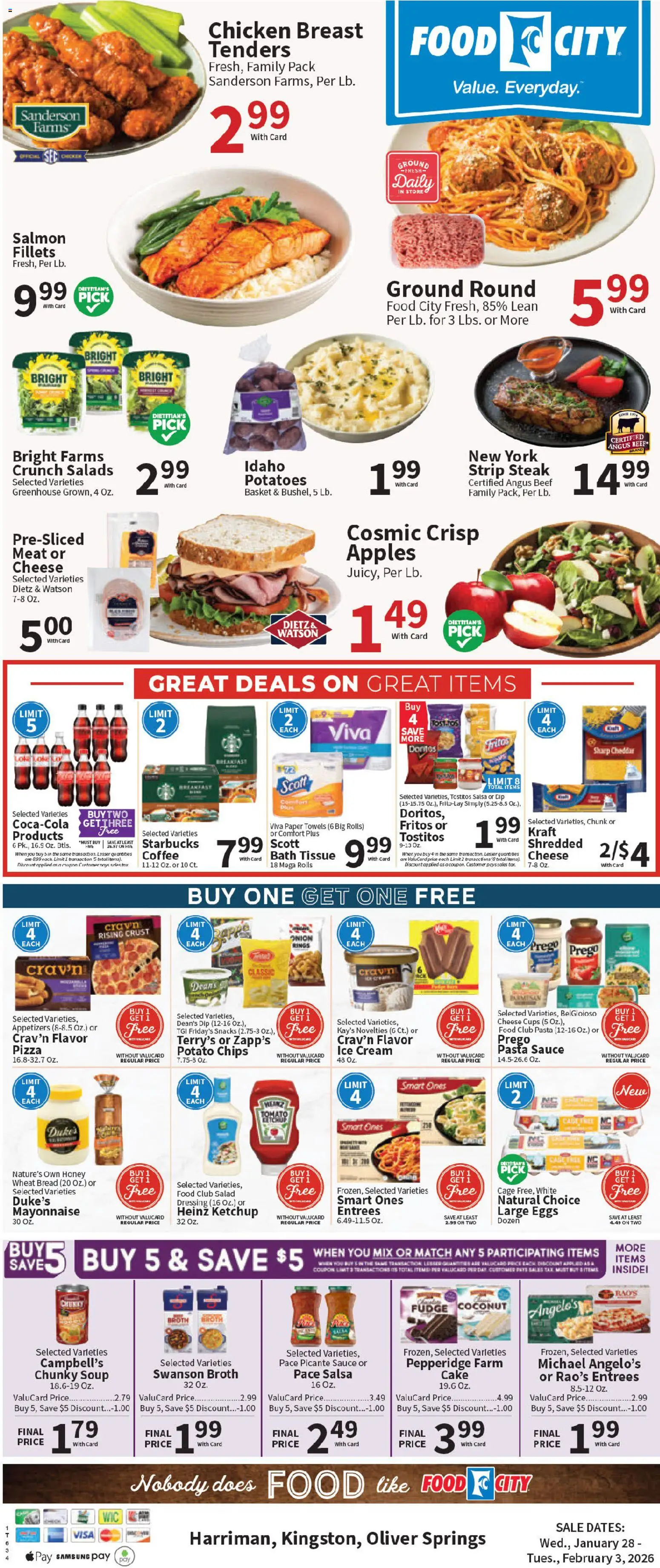 Food City Weekly Ad - valid from 28.01.2026 | Page: 3 | Products: Basket, Coffee, Cream, Onion