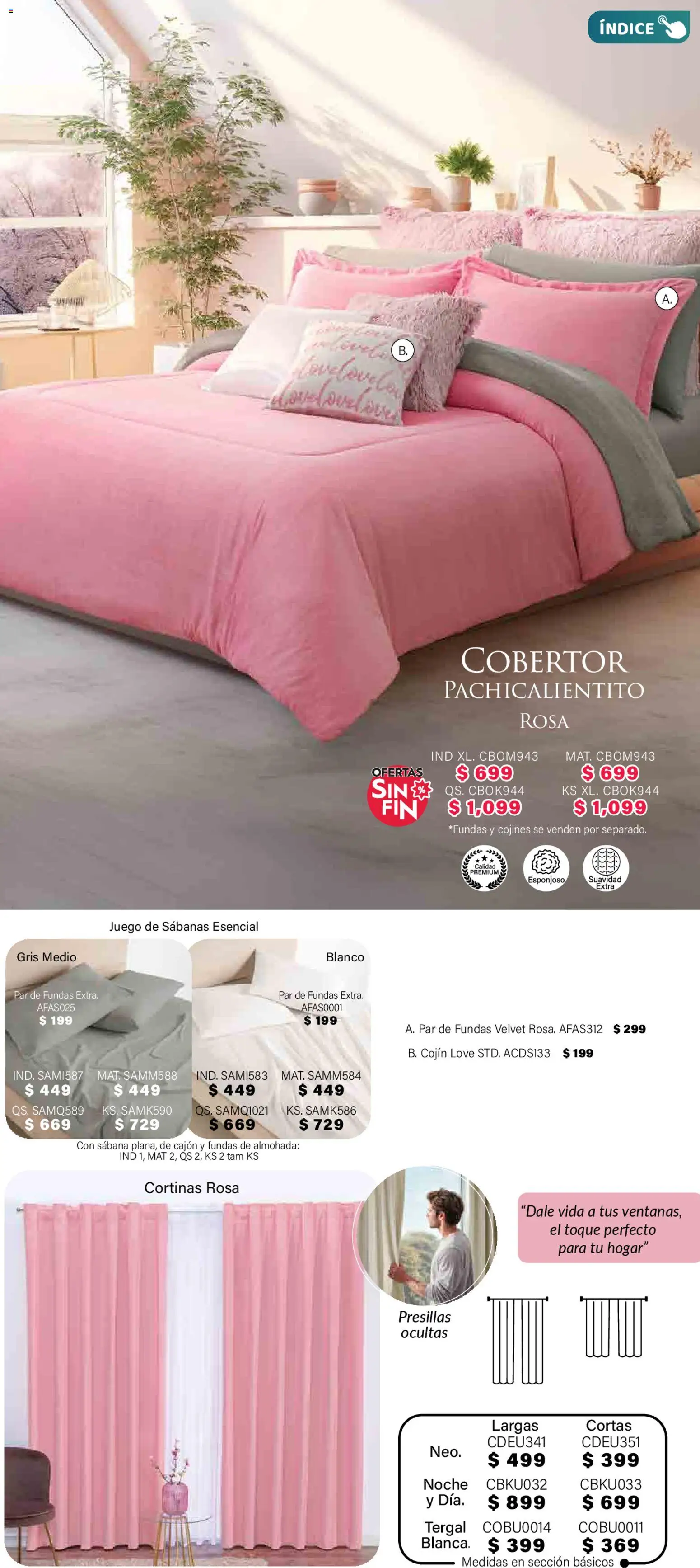 Nuevas ofertas de Colchas Concord válidas en toda la República Mexicana desde el 01.11.2025. ¡Encuentra las mejores ofertas en Colchas Concord Buen Fin! | Página: 307 | Productos: Cobertor, Juego, Almohada, Cortinas