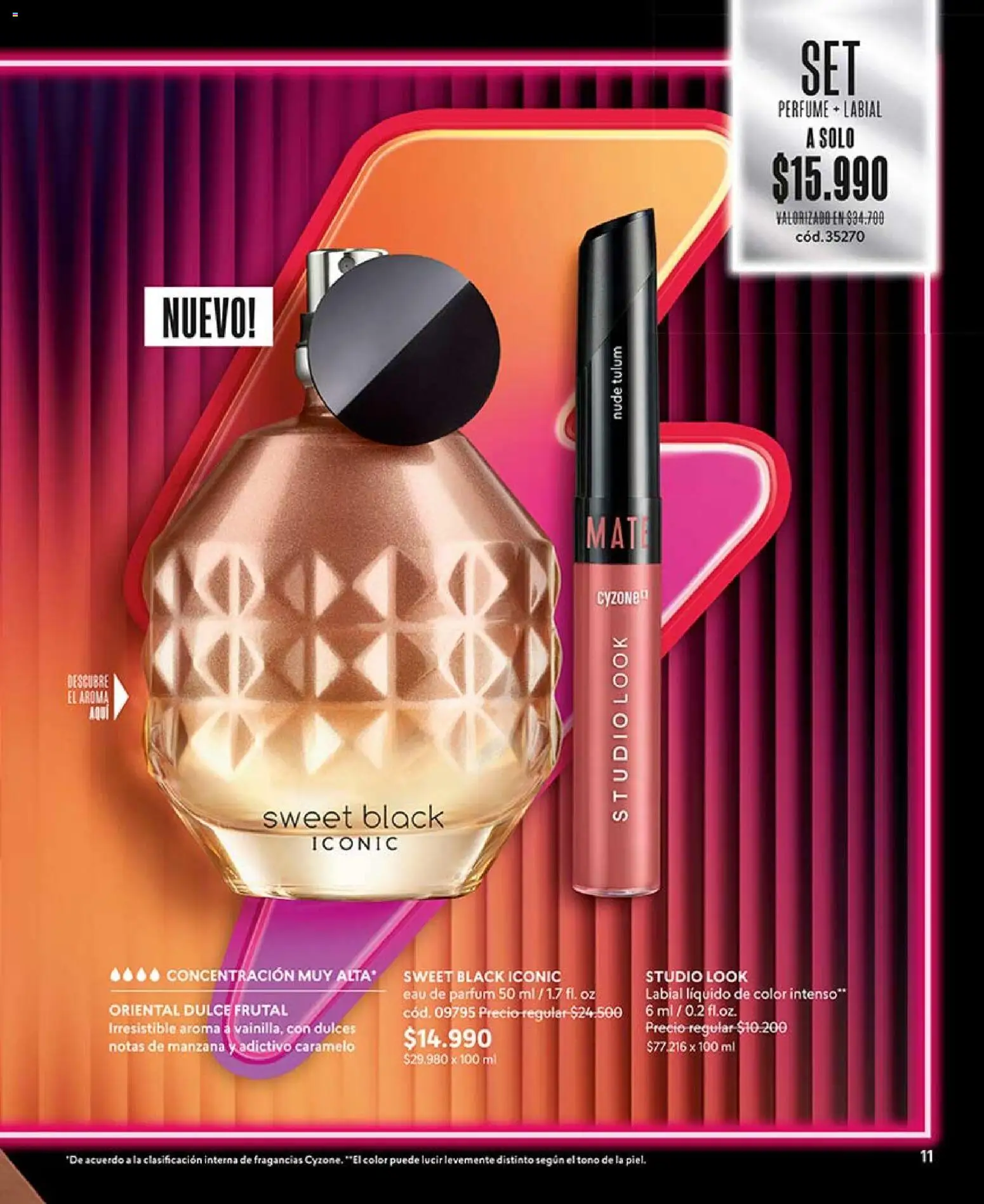 Catálogo CyZone Campaña 8 │ válido desde el 29.04.2026 | Página: 11 | Productos: Manzana, Perfume, Labial