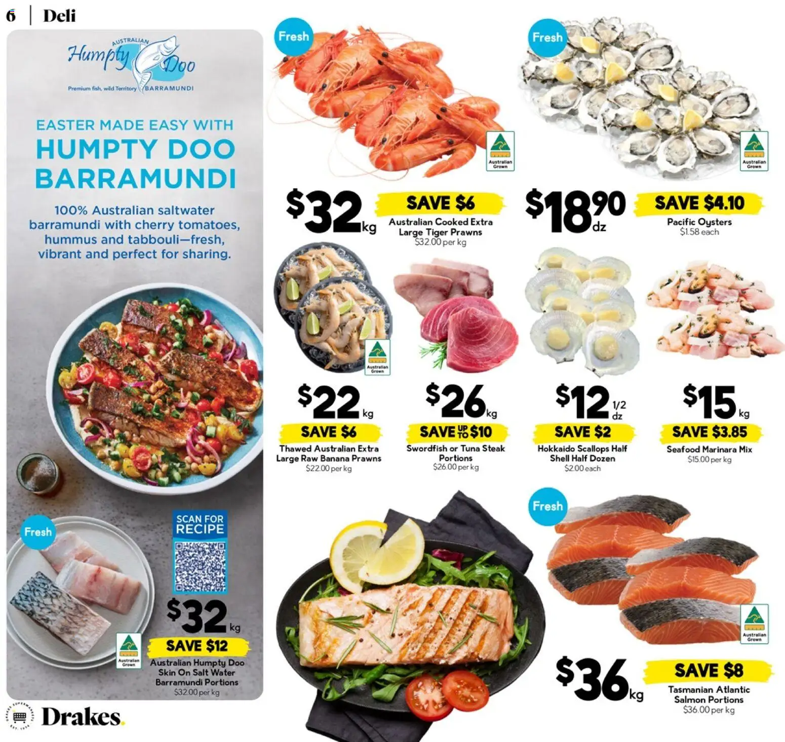 Drakes catalogue - valid from 25.03.2026 | Page: 6 | Products: Oysters, Water, Salt, Seafood
