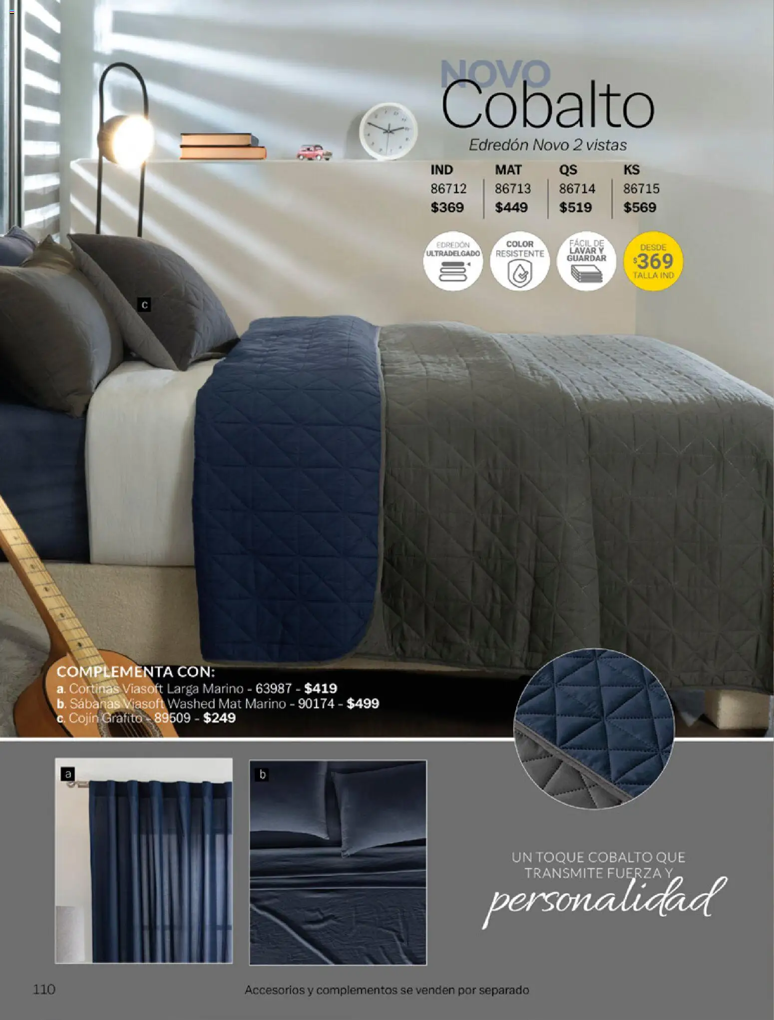 Nuevas ofertas de Vianney válidas en toda la República Mexicana desde el 06.03.2026. ¡Encuentra las mejores ofertas en Vianney catálogo Tu hogar, nuestra pasión! | Página: 112 | Productos: Sabanas, Cortinas