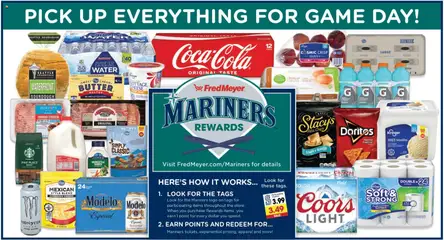 Preview of Fred Meyer weekly ads valid from 22.04.2026 | Page: 14 | Products: Milk, Butter, Water, Game