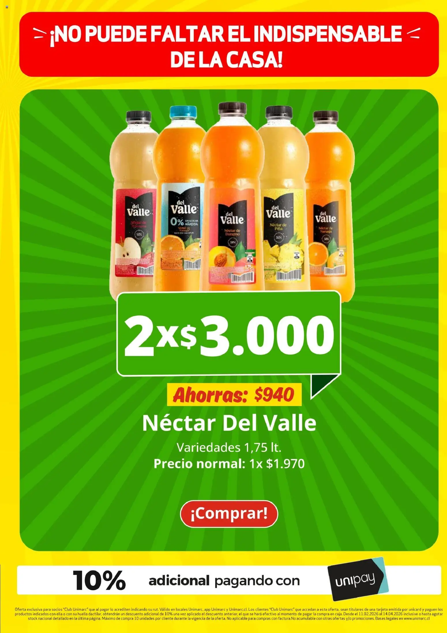 Unimarc Ofertas │ válido desde el 11.02.2026 | Página: 15 | Productos: Azucar, Piña, Durazno