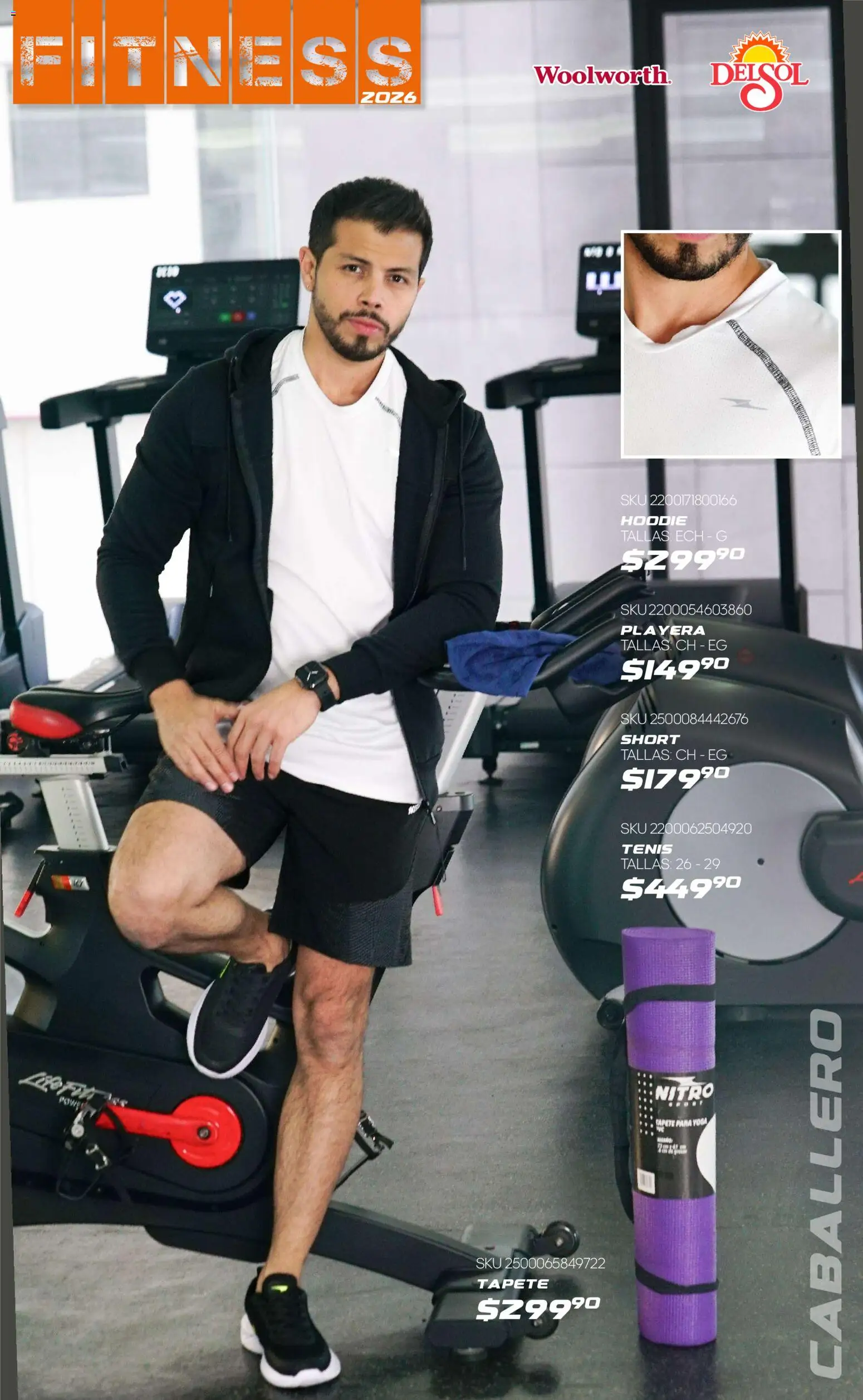 Nuevas ofertas de Del Sol y Woolworth válidas en toda la República Mexicana desde el 08.01.2026. ¡Encuentra las mejores ofertas en Del Sol y Woolworth catálogo Fitness! | Página: 5 | Productos: Tenis, Playera, Short, Tapete