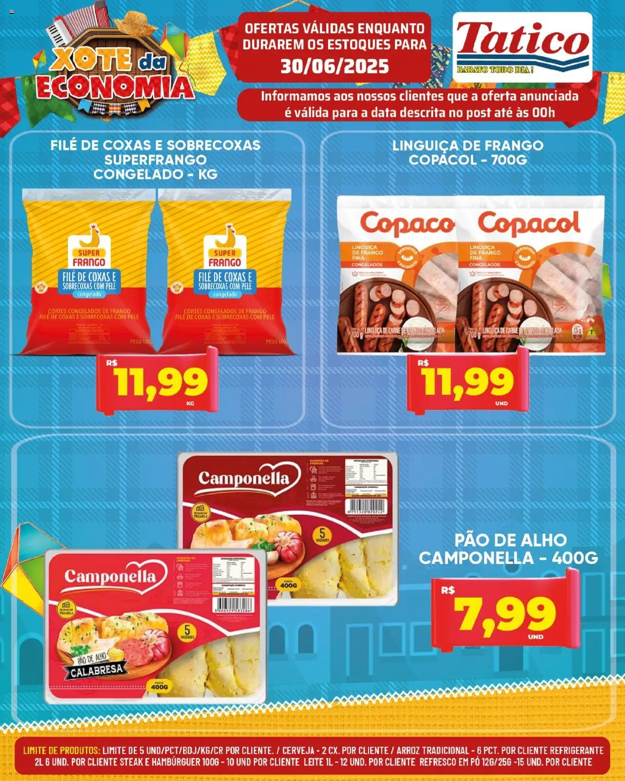 Tatico Folheto - válido de 30.06.2025 | Página: 10 | Produtos: Pao de alho, Pão, Cerveja, Frango