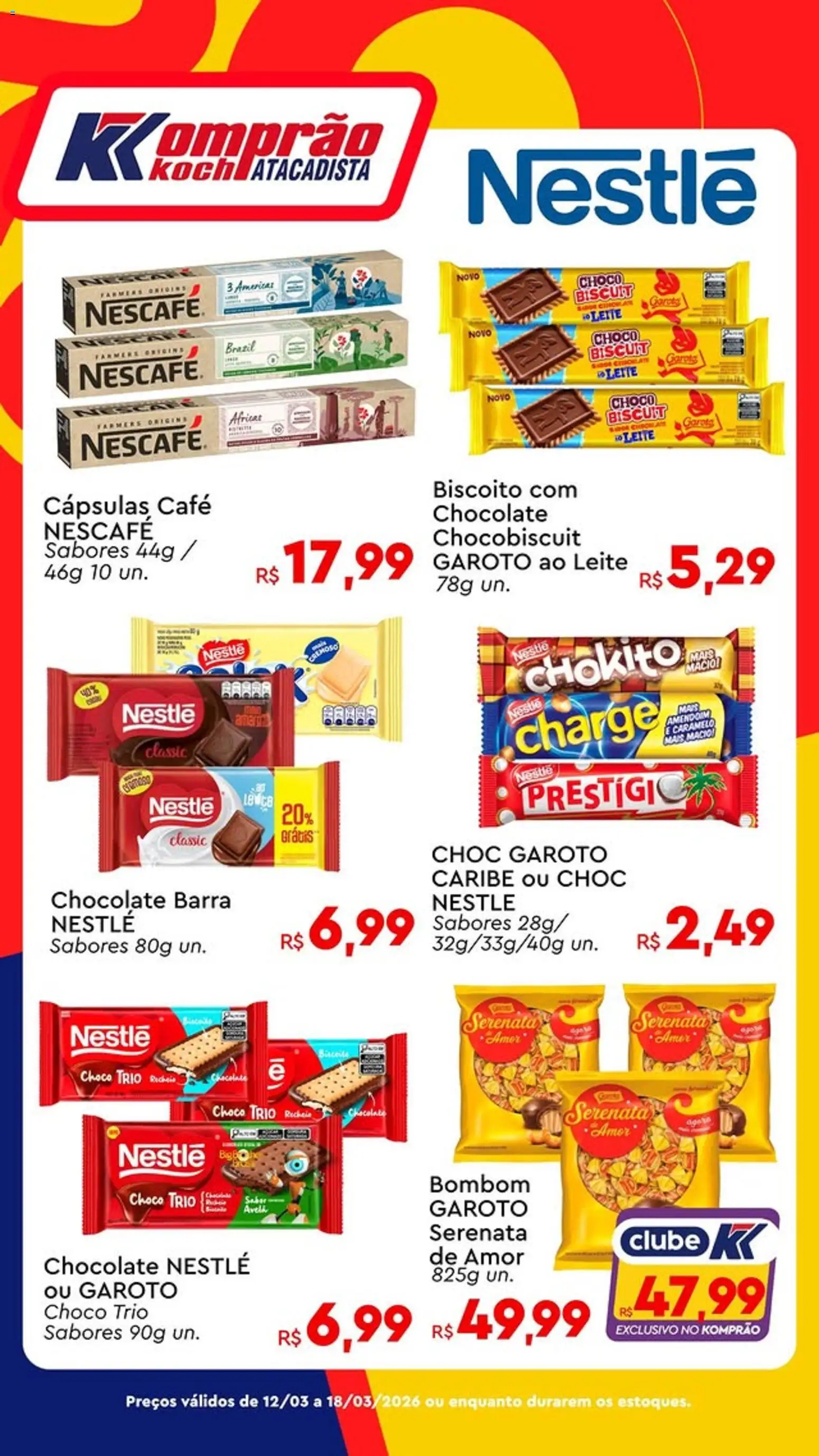 Komprao Atacadista Folheto - válido de 12.03.2026 | Página: 1 | Produtos: Amendoim, Leite, Chocolate, Avelã