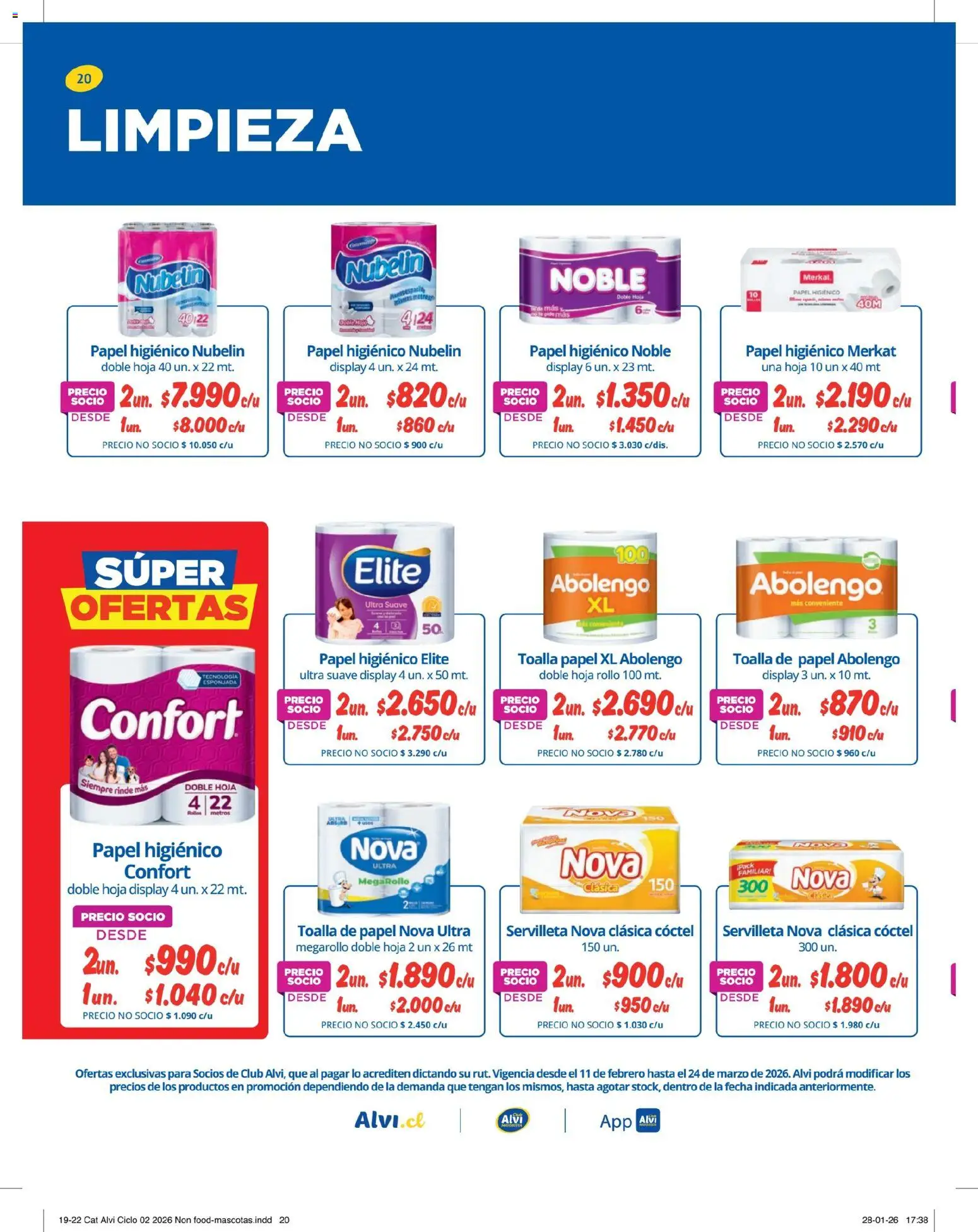 Alvi catálogo │ válido desde el 11.02.2026 | Página: 20 | Productos: Toalla, Papel higiénico