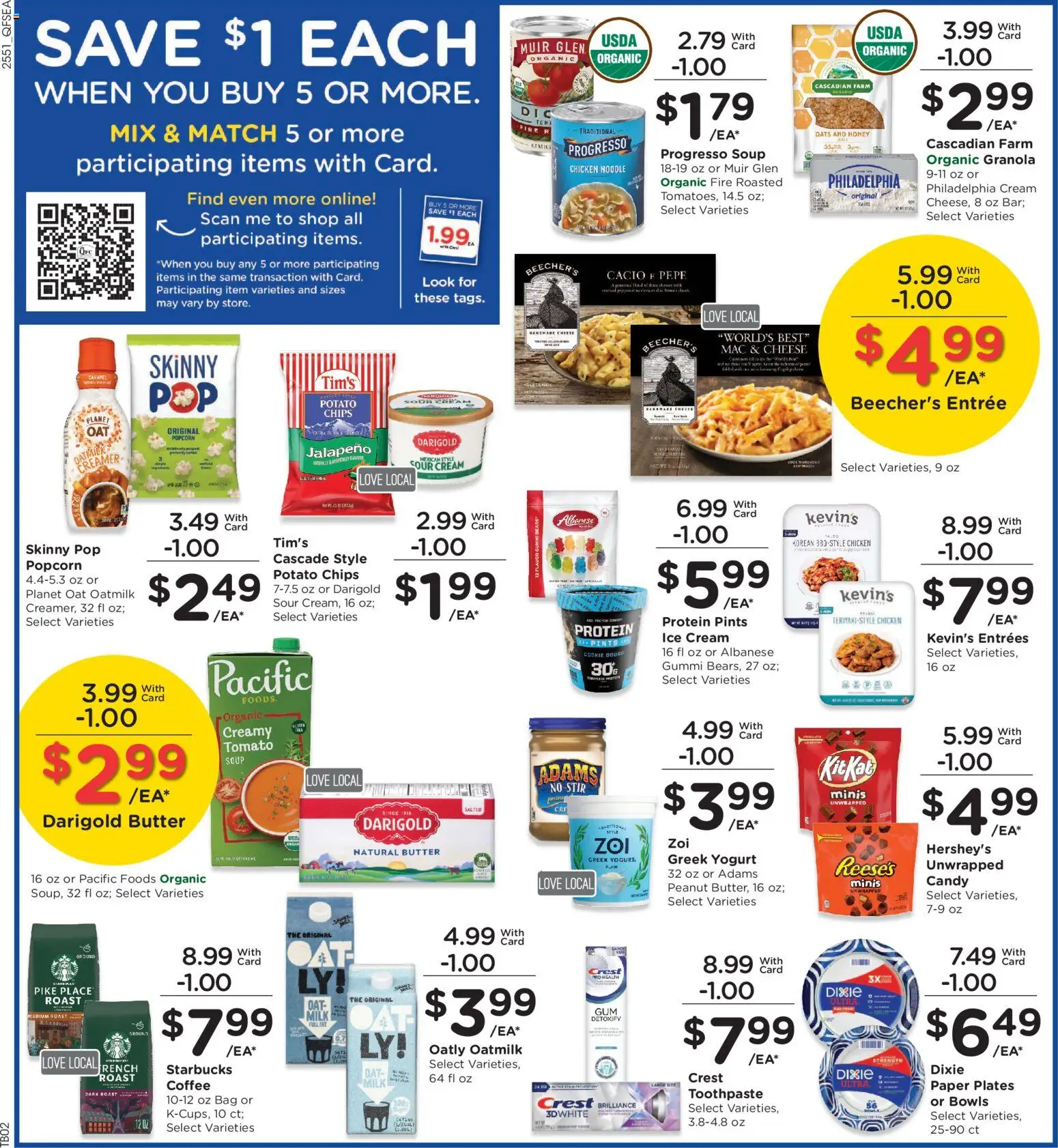 QFC Weekly Ad - WA - valid from 21.01.2026 | Page: 3 | Products: Milk, Cheese, Sour cream, Ice cream