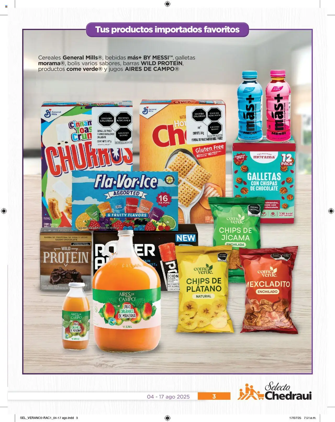Nuevas ofertas de Chedraui válidas en toda la República Mexicana desde el 04.08.2025. ¡Encuentra las mejores ofertas en Chedraui - Folleto Cuesto Menos! | Página: 3 | Productos: Maíz, Leche, Nuez, Cereales