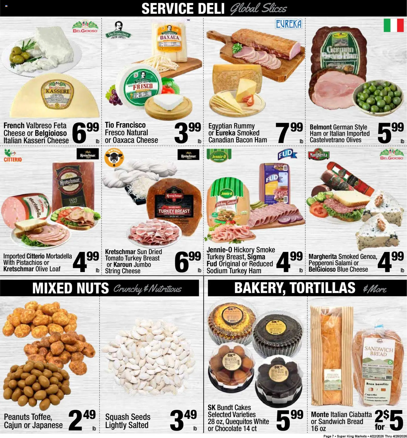 Super King Weekly Ad - valid from 22.04.2026 | Page: 8 | Products: Squash, Bread, Chocolate, Ham