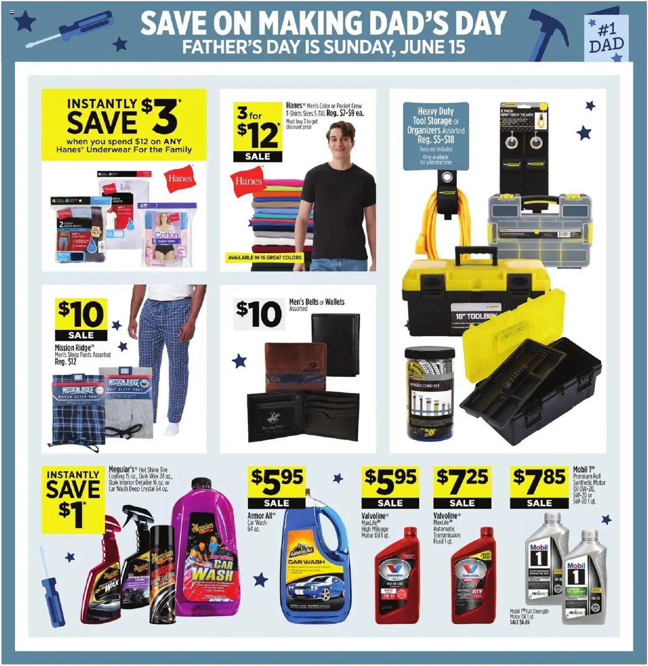 Dollar General Weekly Ad - valid from 08.06.2025 | Page: 7 | Products: Ridge, Oil, Pants, Motor Oil