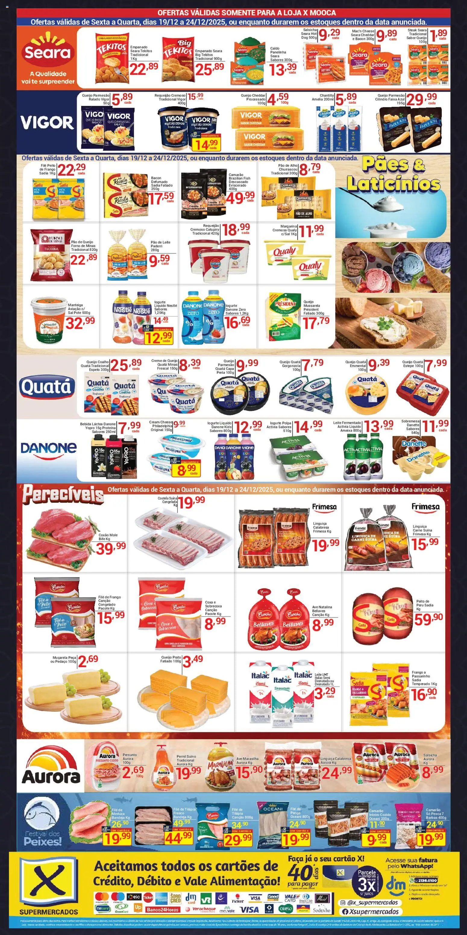 X Supermercados Folheto - válido de 19.12.2025 | Página: 4 | Produtos: Pão, Queijo coalho, Creme, Ameixa