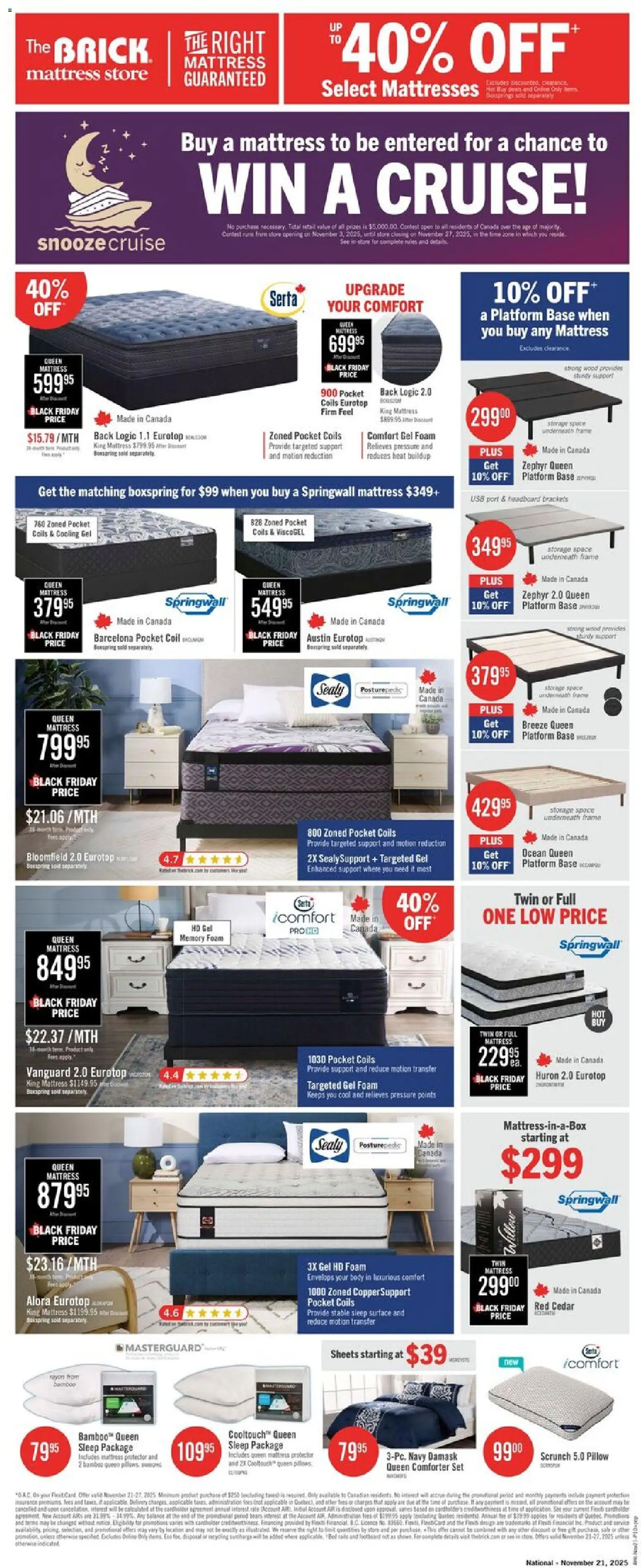 The Brick flyer valid from 21.11.2025 | Page: 13 | Products: Hat, Mattress, Pillow