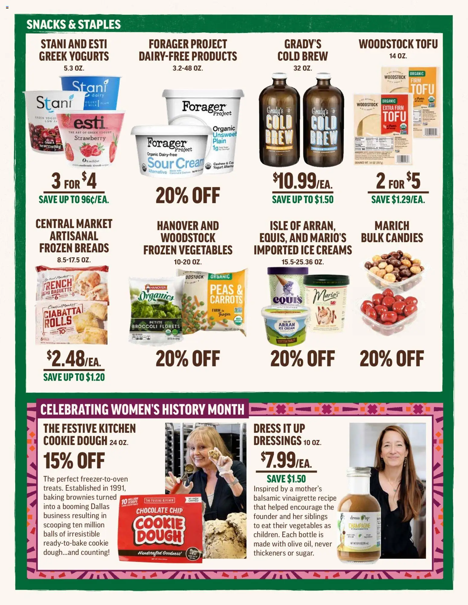 Central Market Weekly Ad - valid from 04.03.2026 | Page: 5 | Products: Chocolate, Cream, Vegetables, Dress