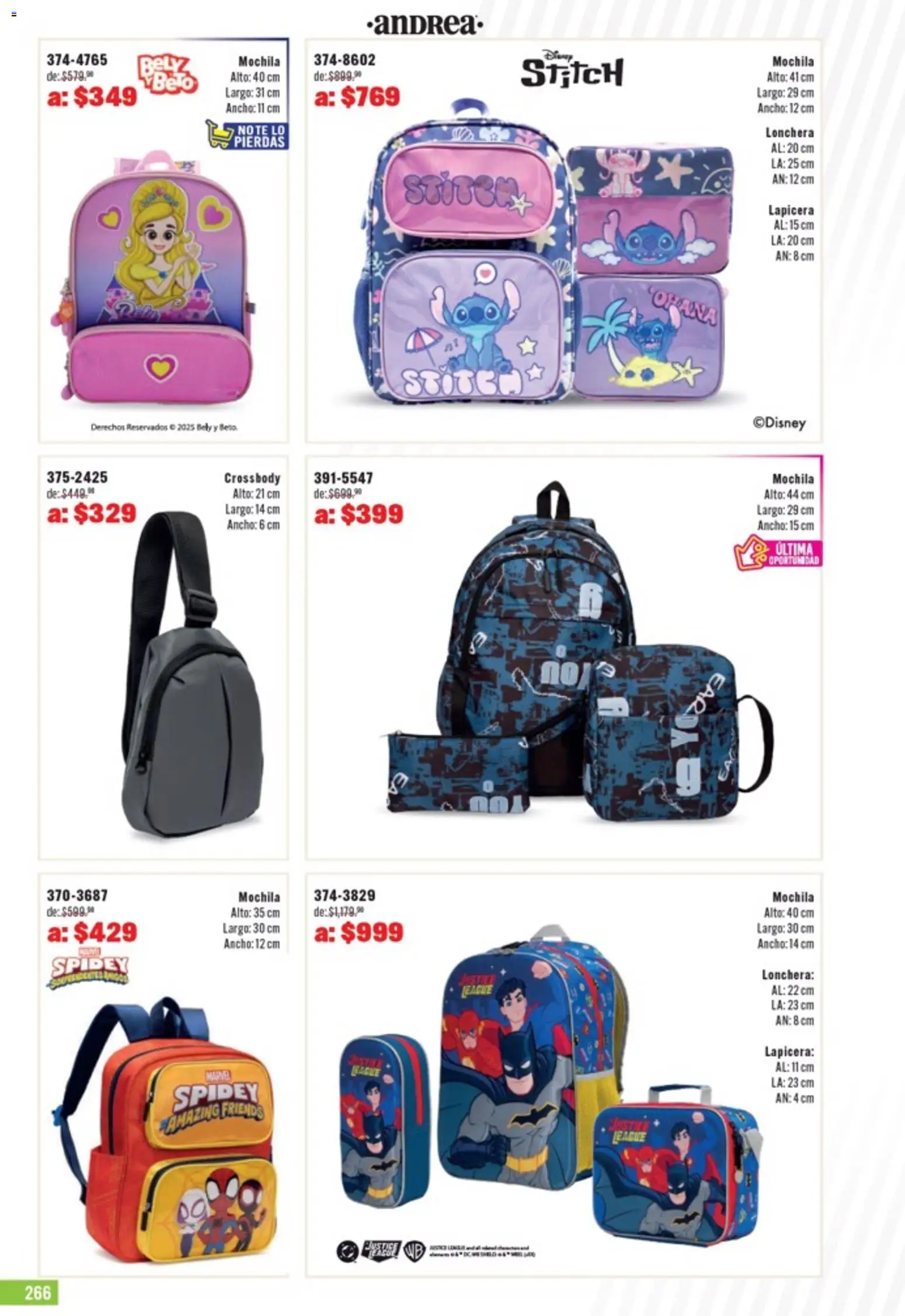 Nuevas ofertas de Andrea válidas en toda la República Mexicana desde el 05.04.2026. ¡Encuentra las mejores ofertas en Andrea catálogo Outlet! | Página: 266 | Productos: Mochila