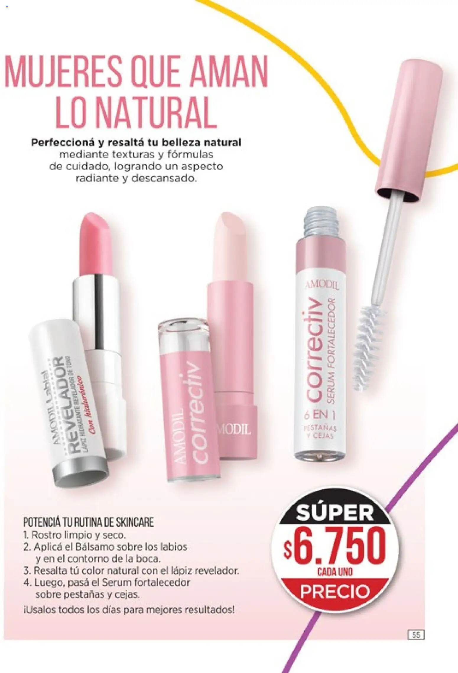 Catálogo Amodil Campaña 4 │ válido desde el 01.03.2026 | Página: 55 | Productos: Sobre, Serum, Contorno, Radiante