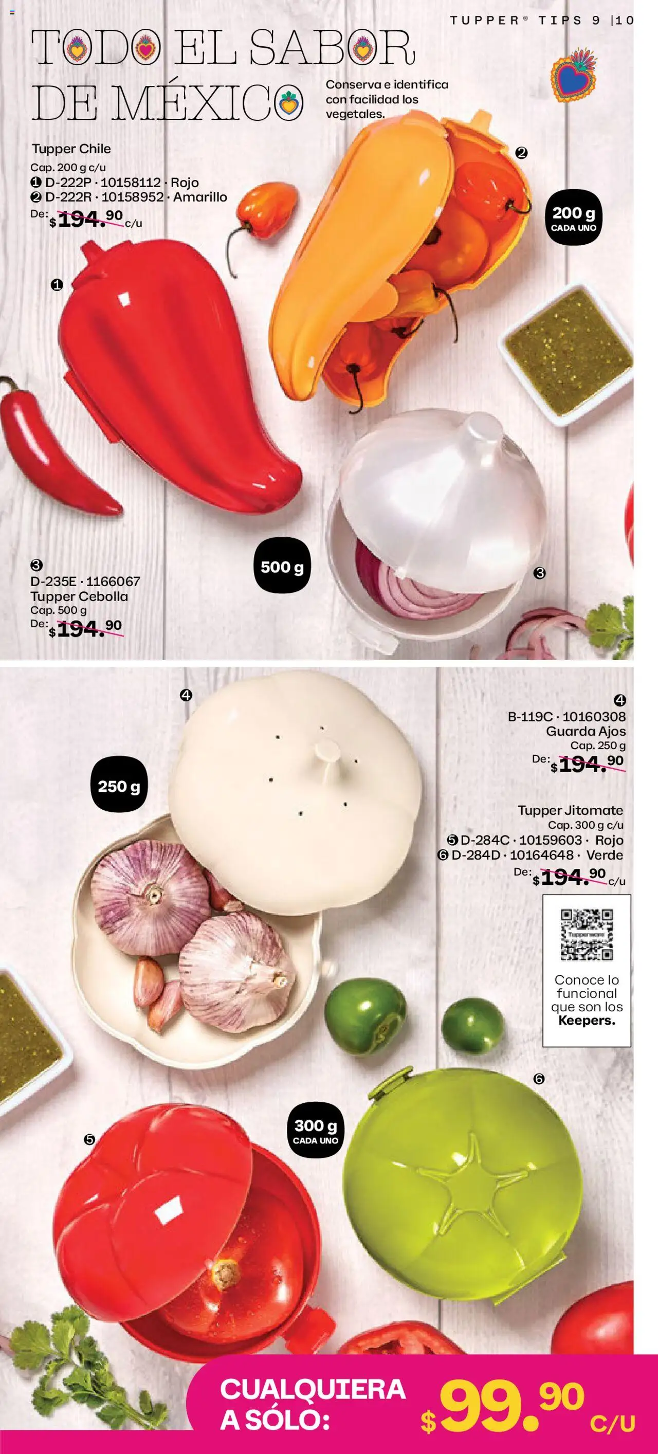 Nuevas ofertas de Tupperware válidas en toda la República Mexicana desde el 11.08.2025. ¡Encuentra las mejores ofertas en Tupperware catálogo! | Página: 10 | Productos: Cebolla, Tupper